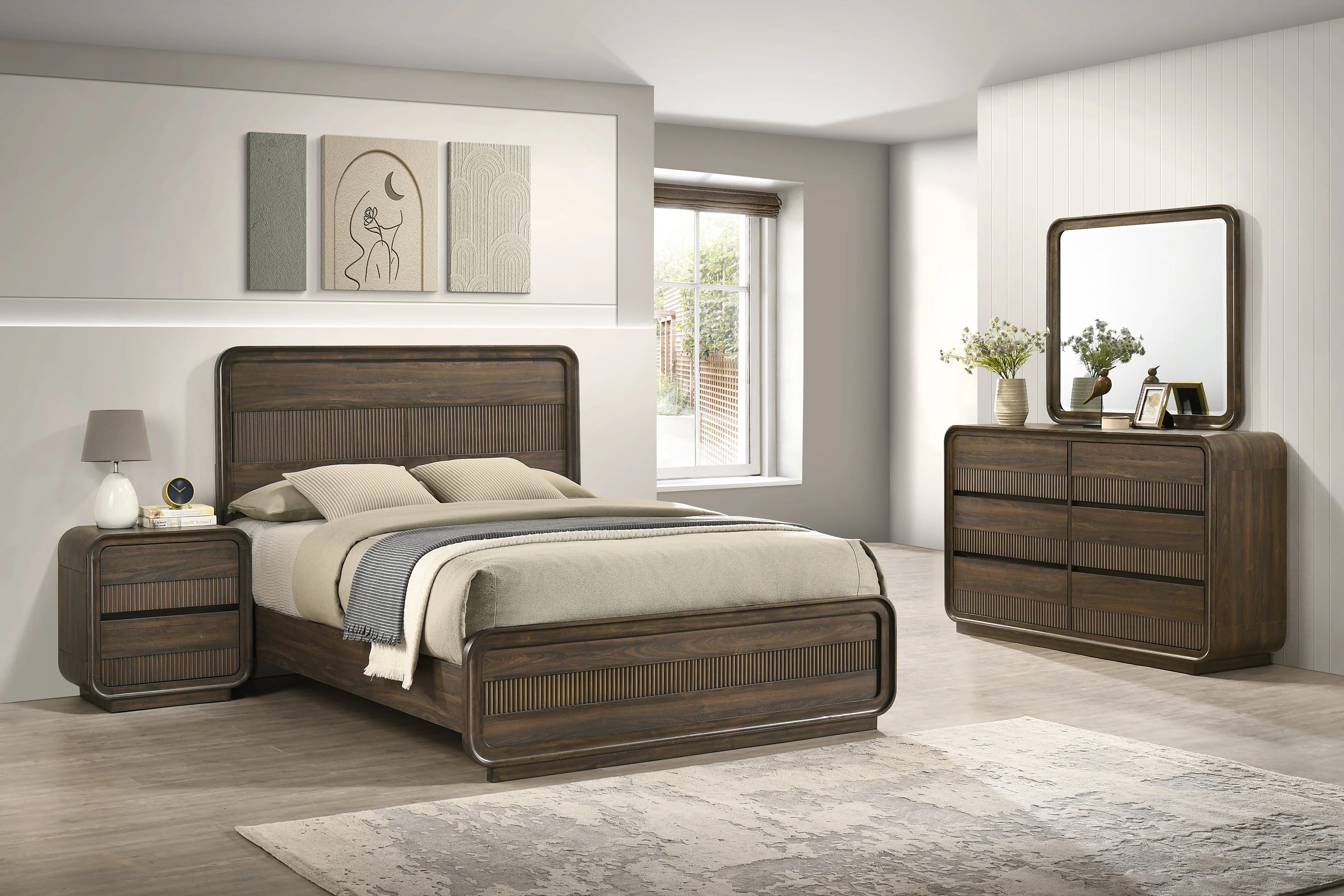 Kinkaid Gray Panel Bedroom Set - Image 2