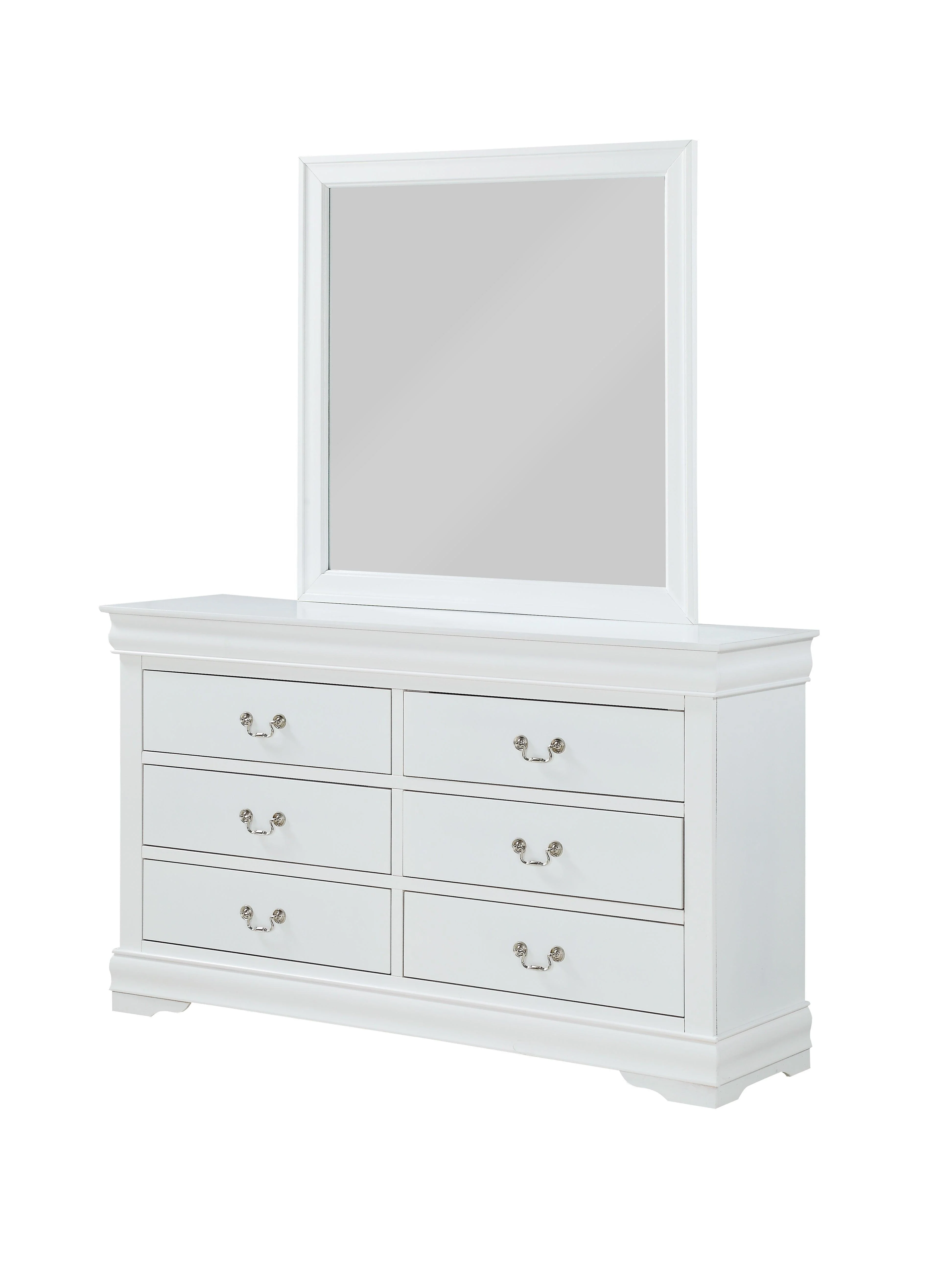 Louis Philip White Sleigh King Bed - Image 3