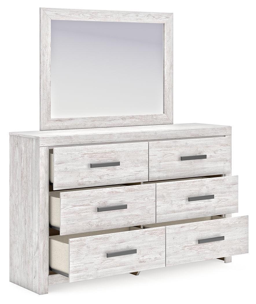 Cayboni Whitewash Dresser And Mirror - Image 3