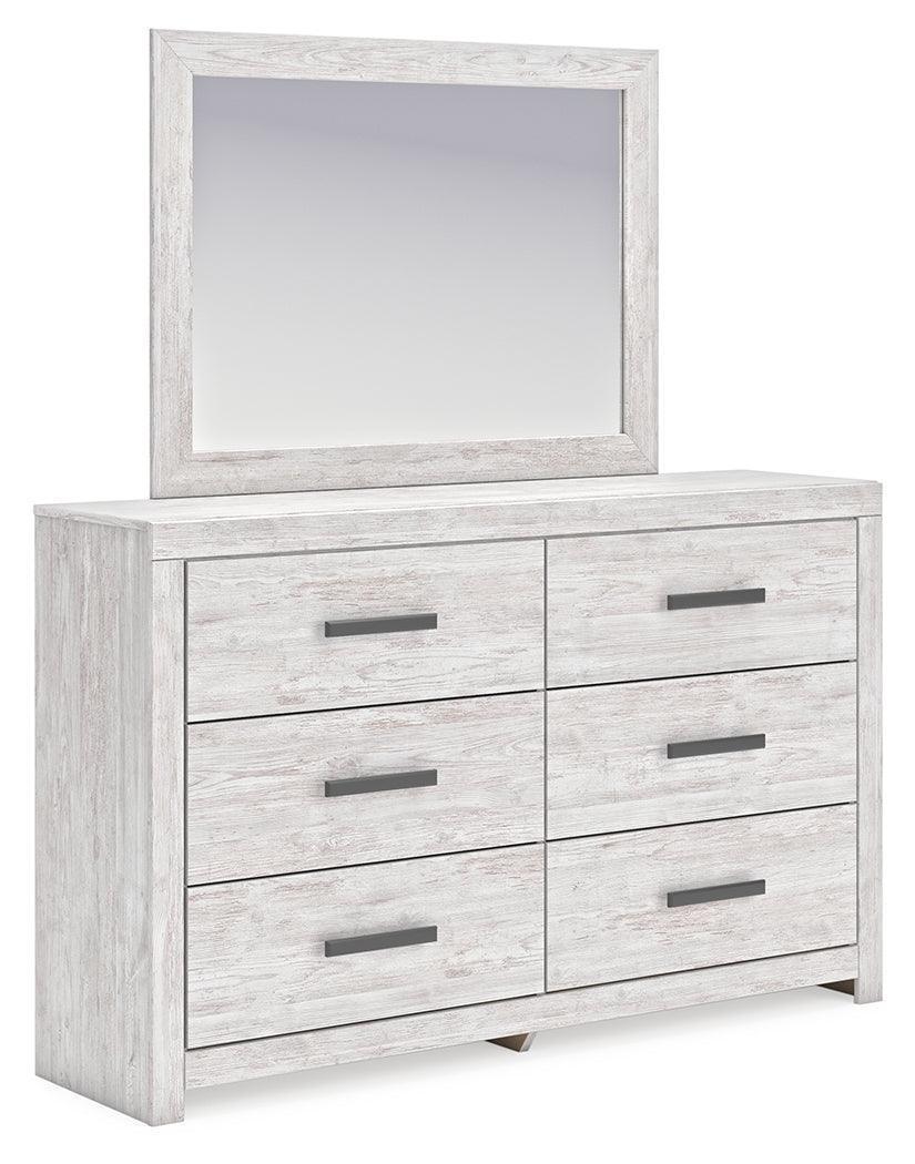 Cayboni Whitewash Dresser And Mirror - Image 1