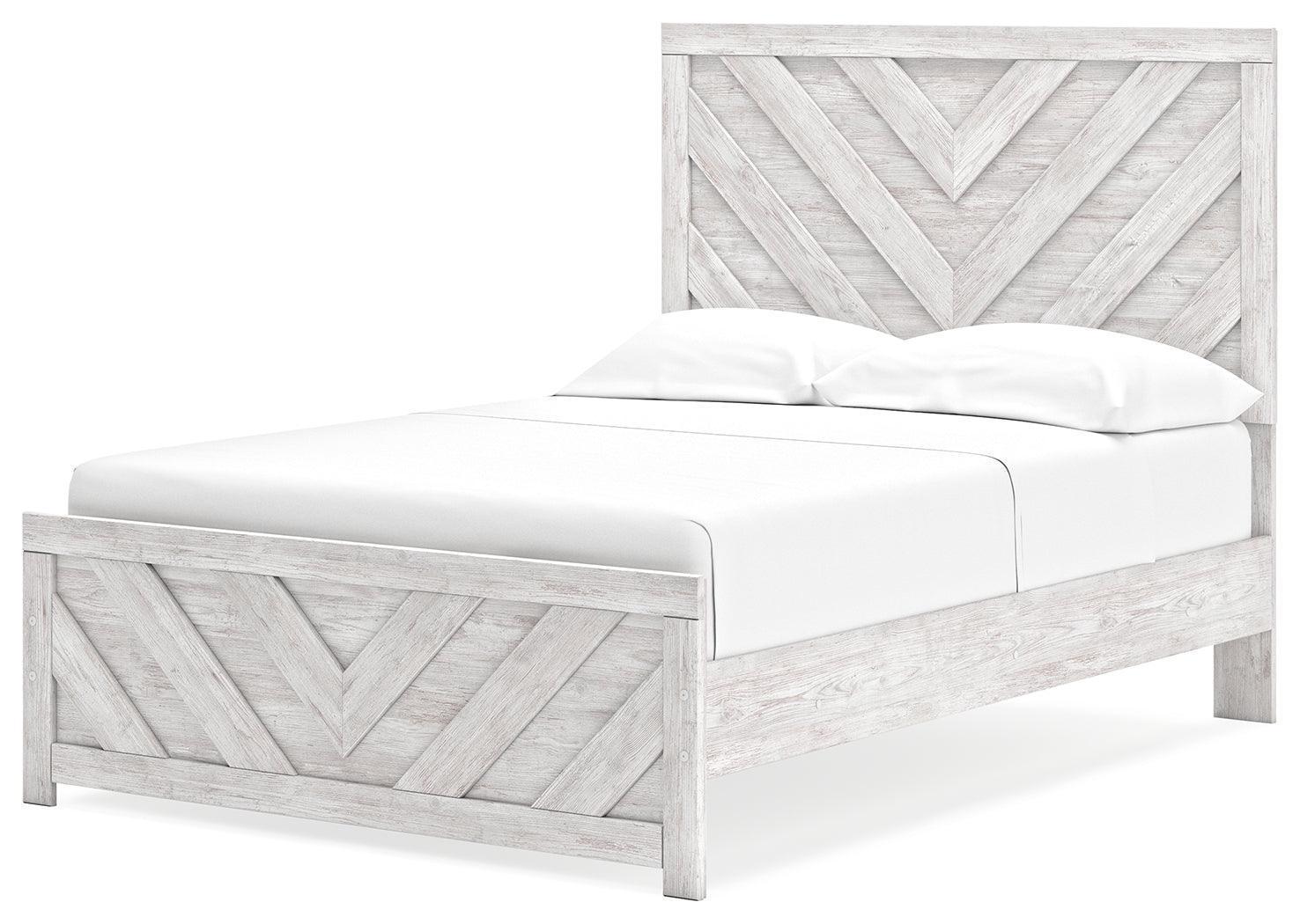 Cayboni Whitewash Full Panel Bed - Image 3