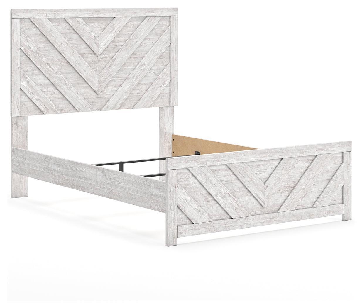 Cayboni Whitewash Full Panel Bed - Image 2