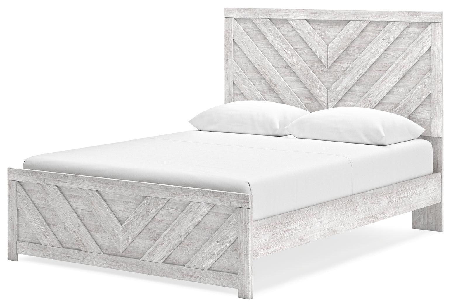 Cayboni Whitewash Queen Panel Bed - Image 3
