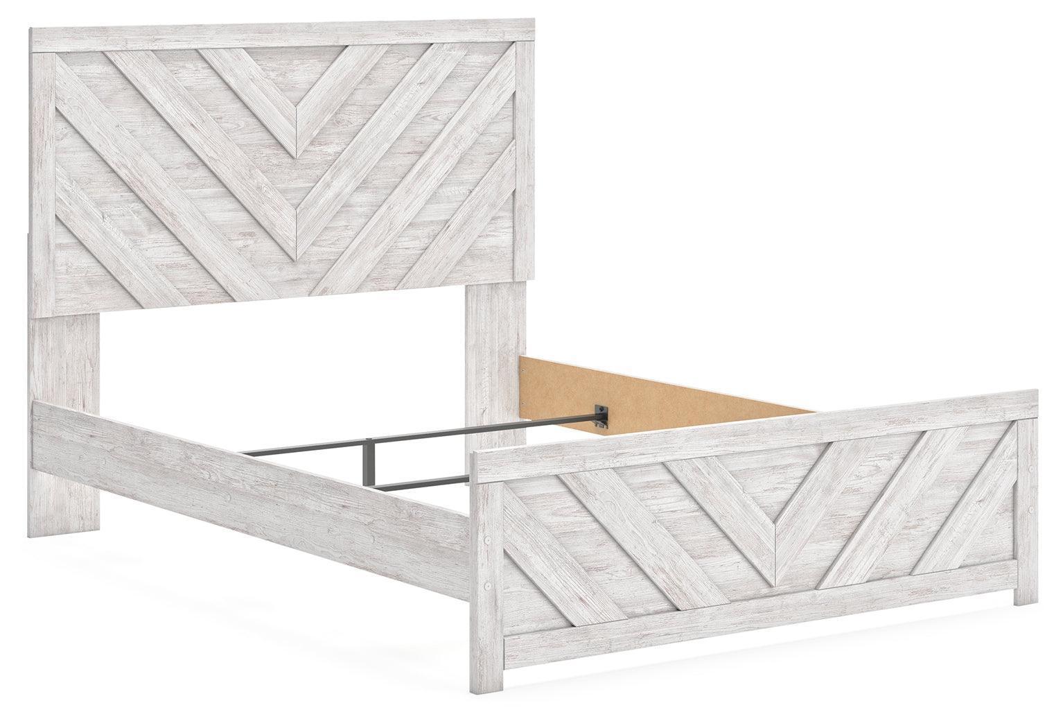 Cayboni Whitewash Queen Panel Bed - Image 2