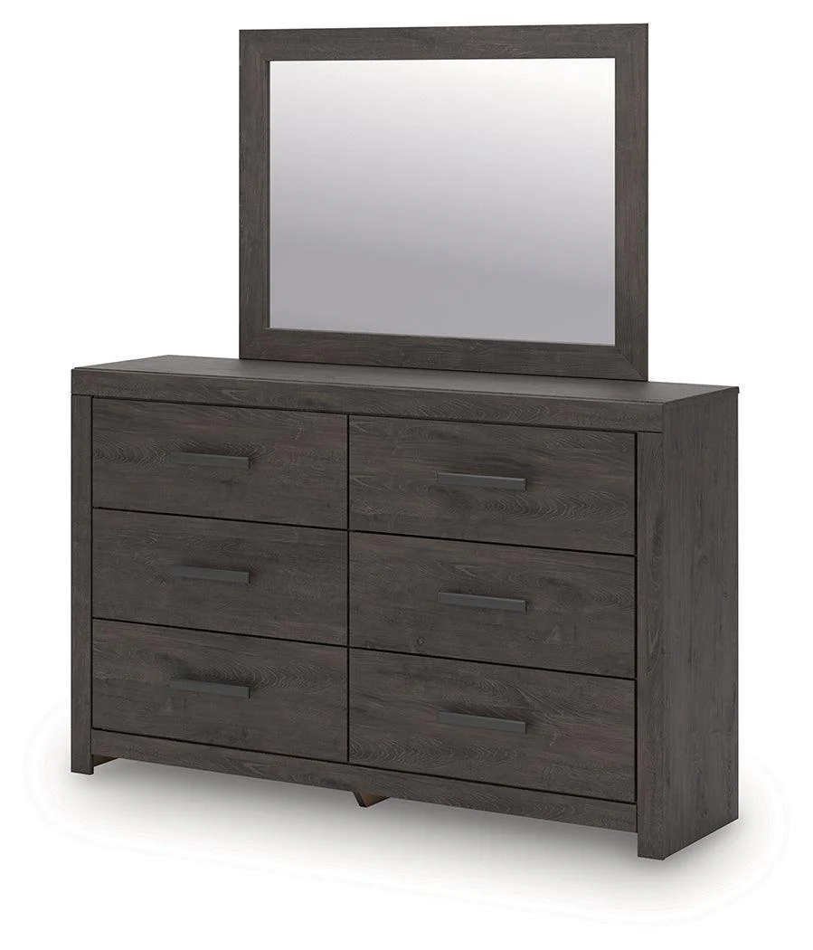 Prendonea Charcoal Dresser and Mirror - Image 3