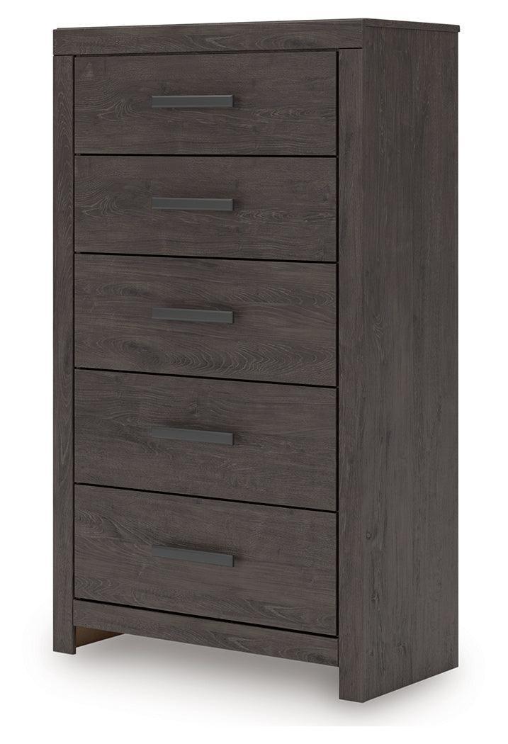 Prendonea Charcoal Chest of Drawers - Image 3