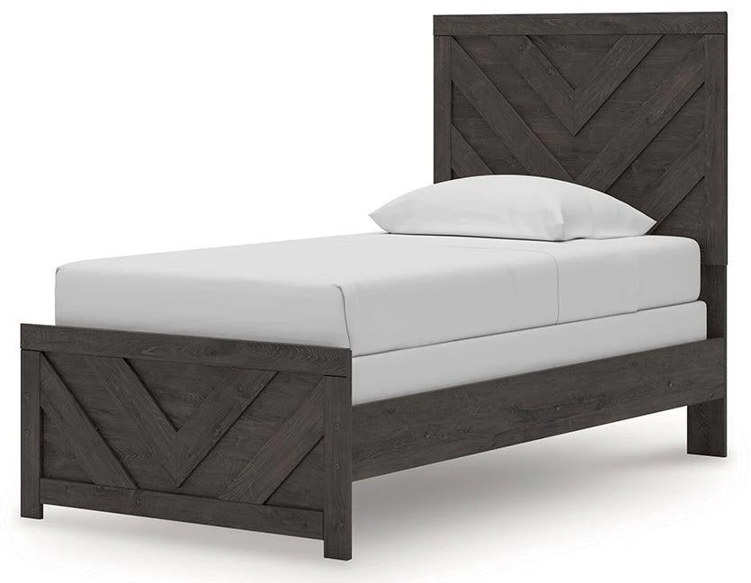 Prendonea Charcoal Twin Panel Bed - Image 3