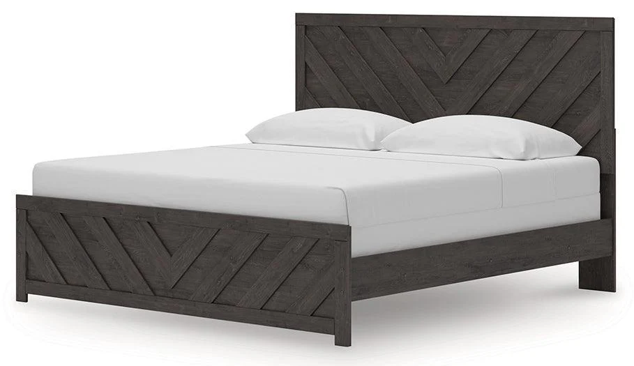 Prendonea Charcoal King Panel Bed - Image 3