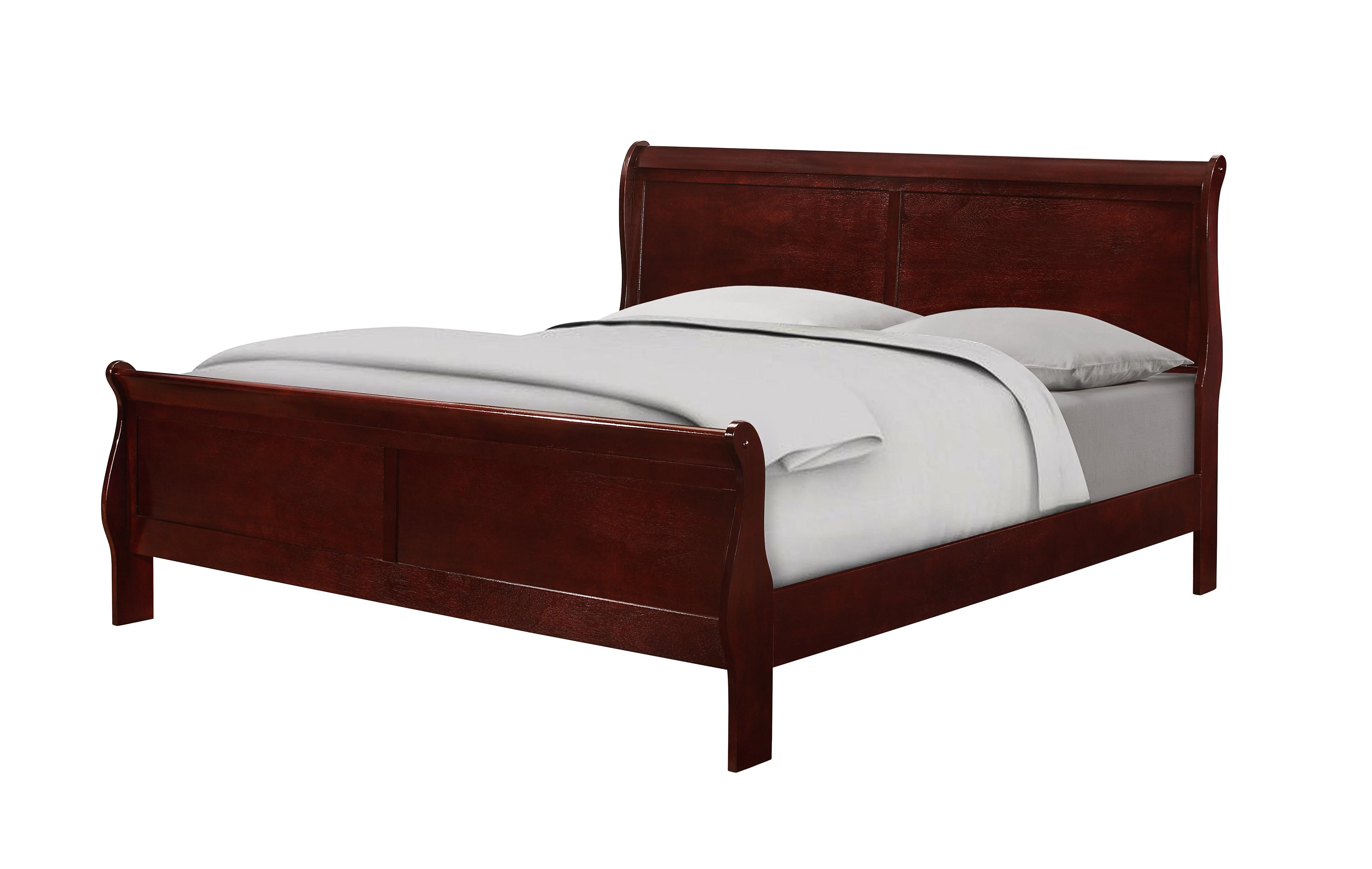 Louis Philip Cherry Sleigh Bedroom Set - Image 3