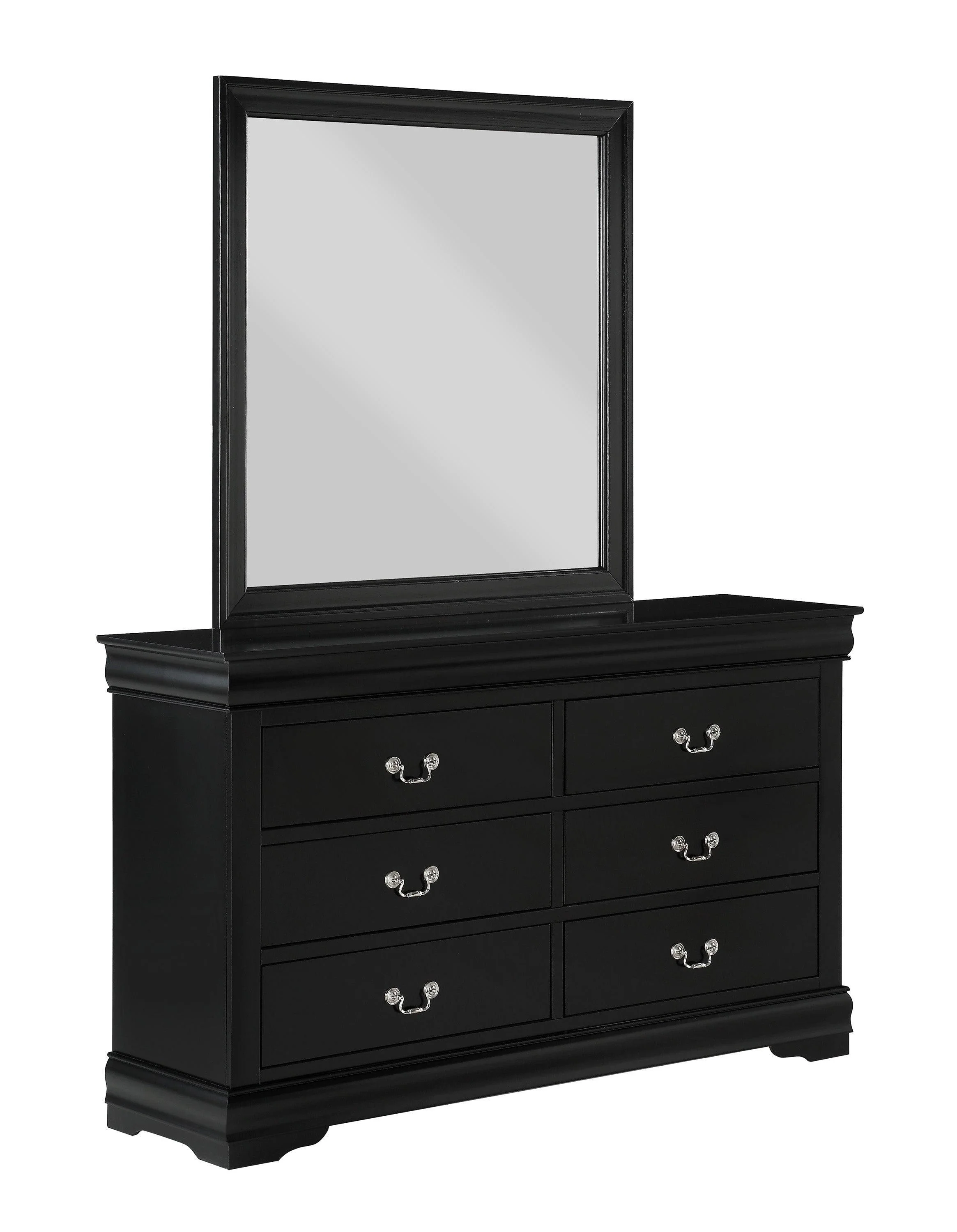 Louis Philip Chest Black Pewter 5 Drawers - Image 2