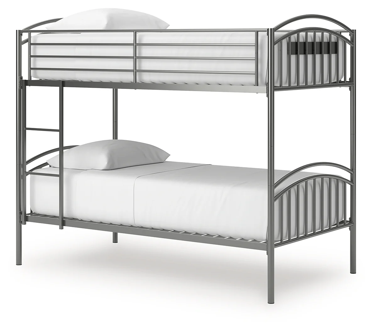 Lanceburg Gray Twin over Twin Bunk Bed with Ladder - Image 3