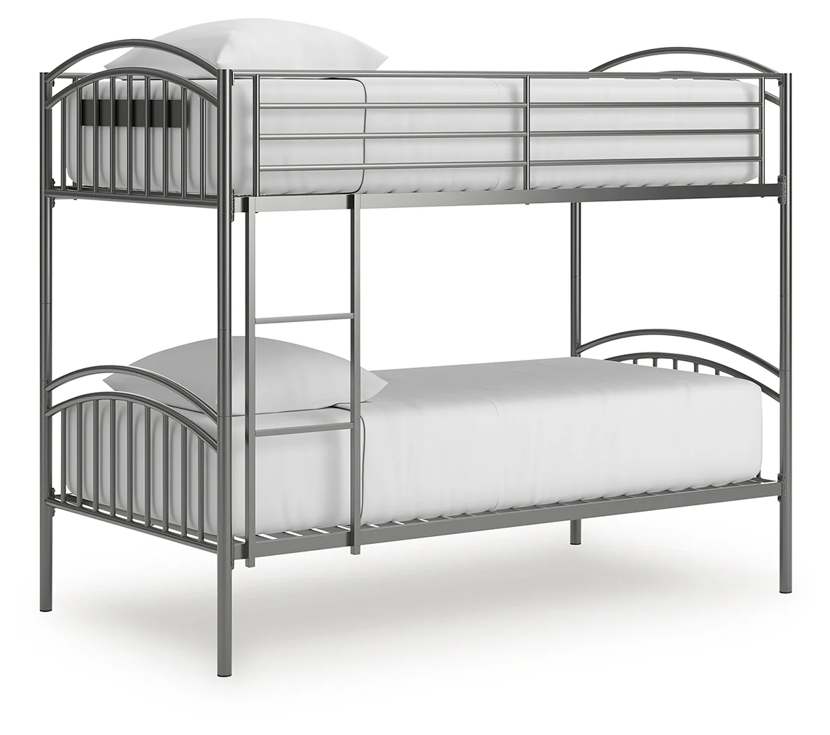 Lanceburg Gray Twin over Twin Bunk Bed with Ladder - Image 2