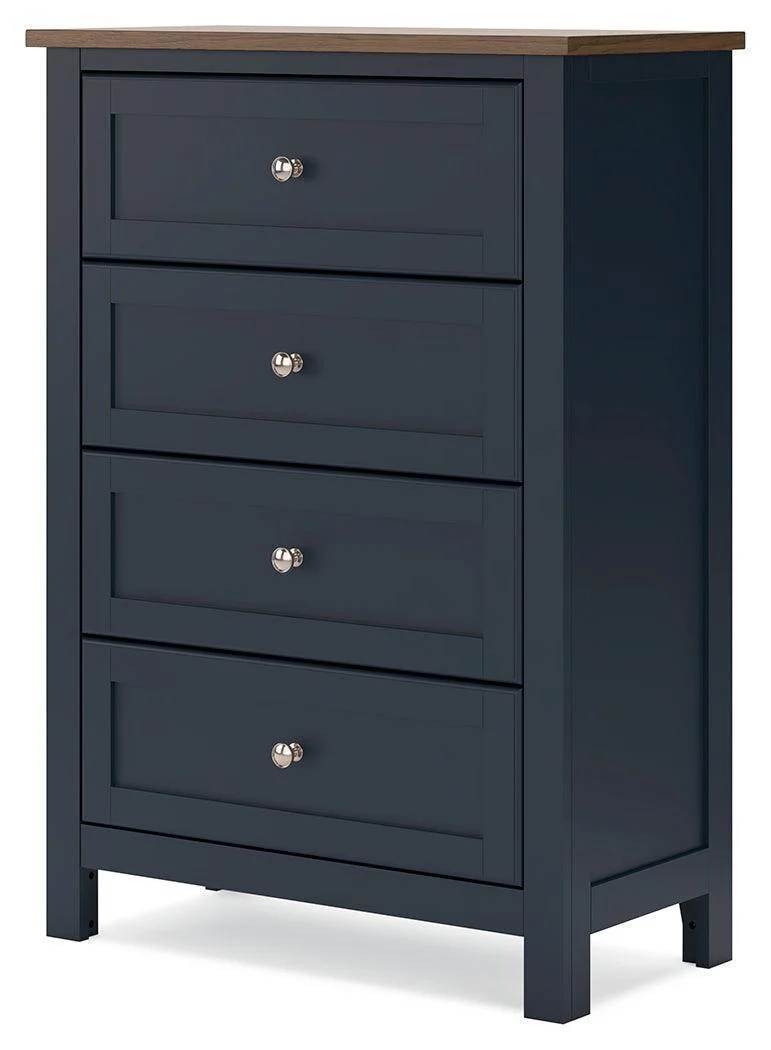 Landocken Brown/Blue Chest of Drawers - Image 3