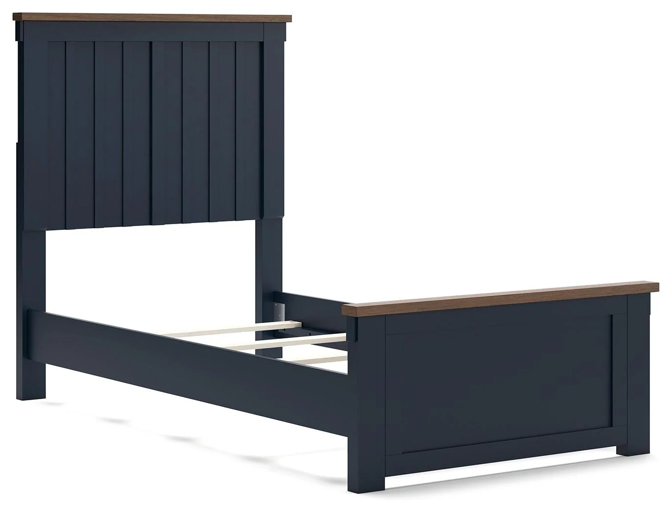 Landocken Brown/Blue Twin Panel Bed - Image 3
