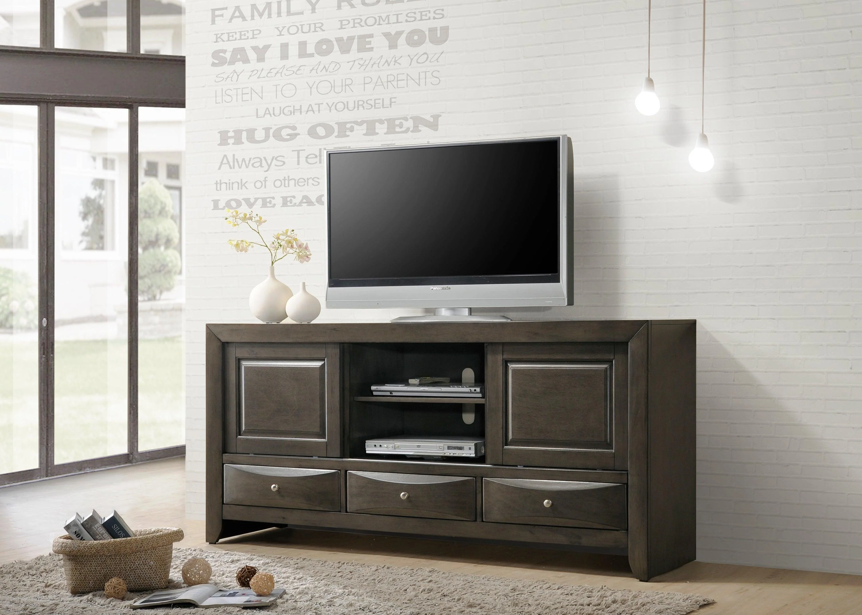 Emily Chest Gray 5 Drawers - Image 2