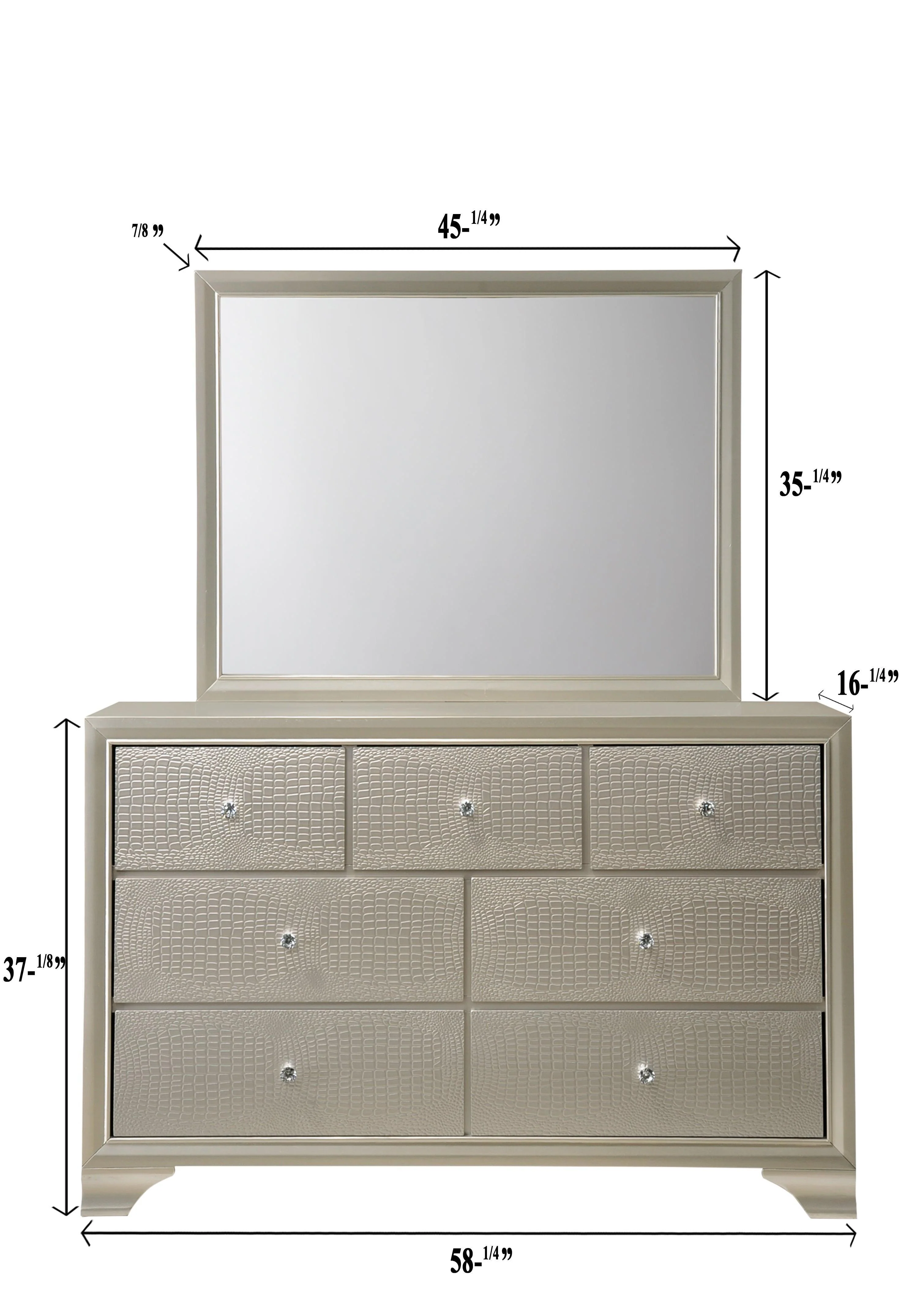 Lyssa Dresser Champagne 7 Drawers - Image 2