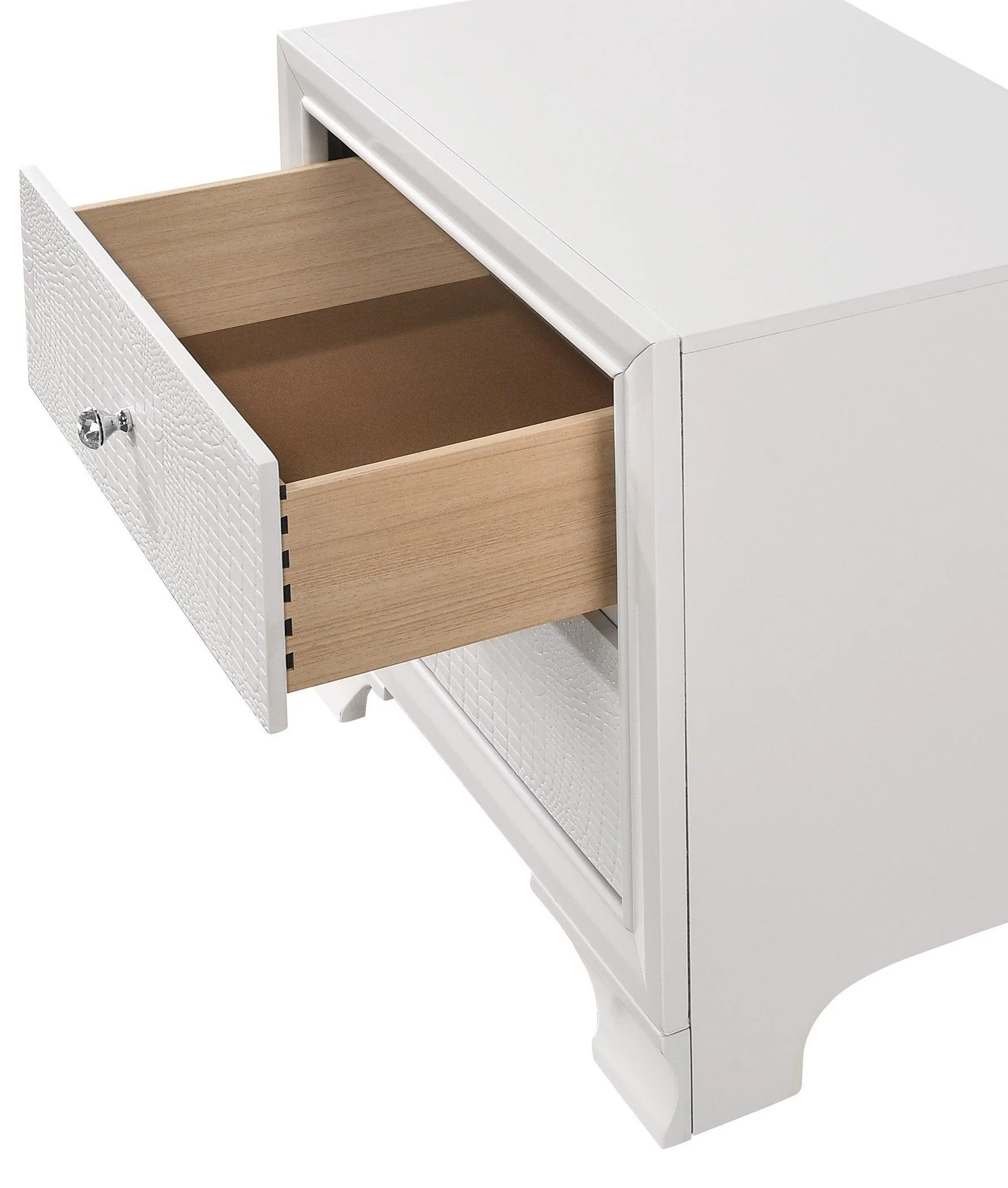 Lyssa Nightstand Frost 3 Drawers - Image 3