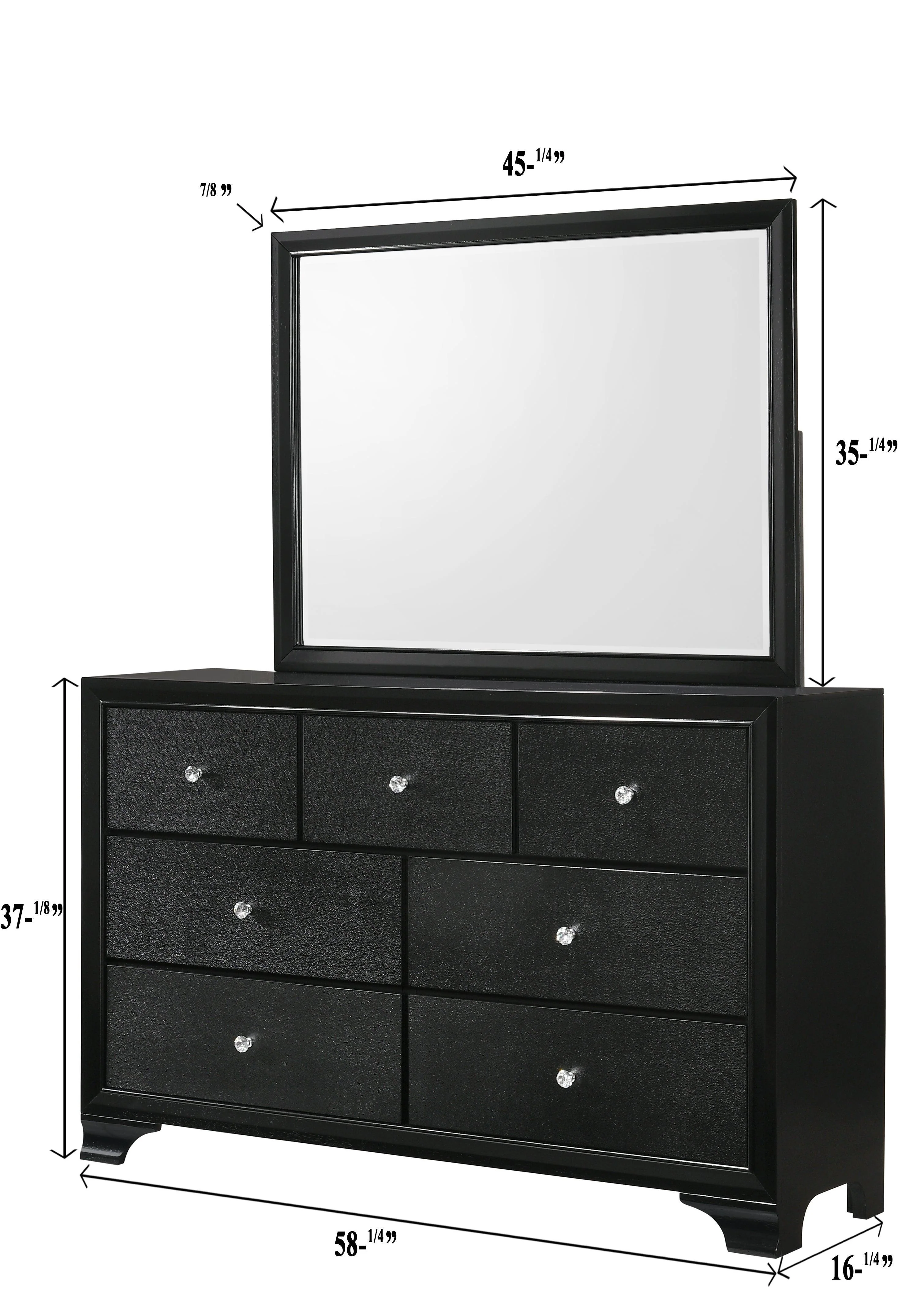 Micah Dresser Dark Glamorous 7 Drawers - Image 2