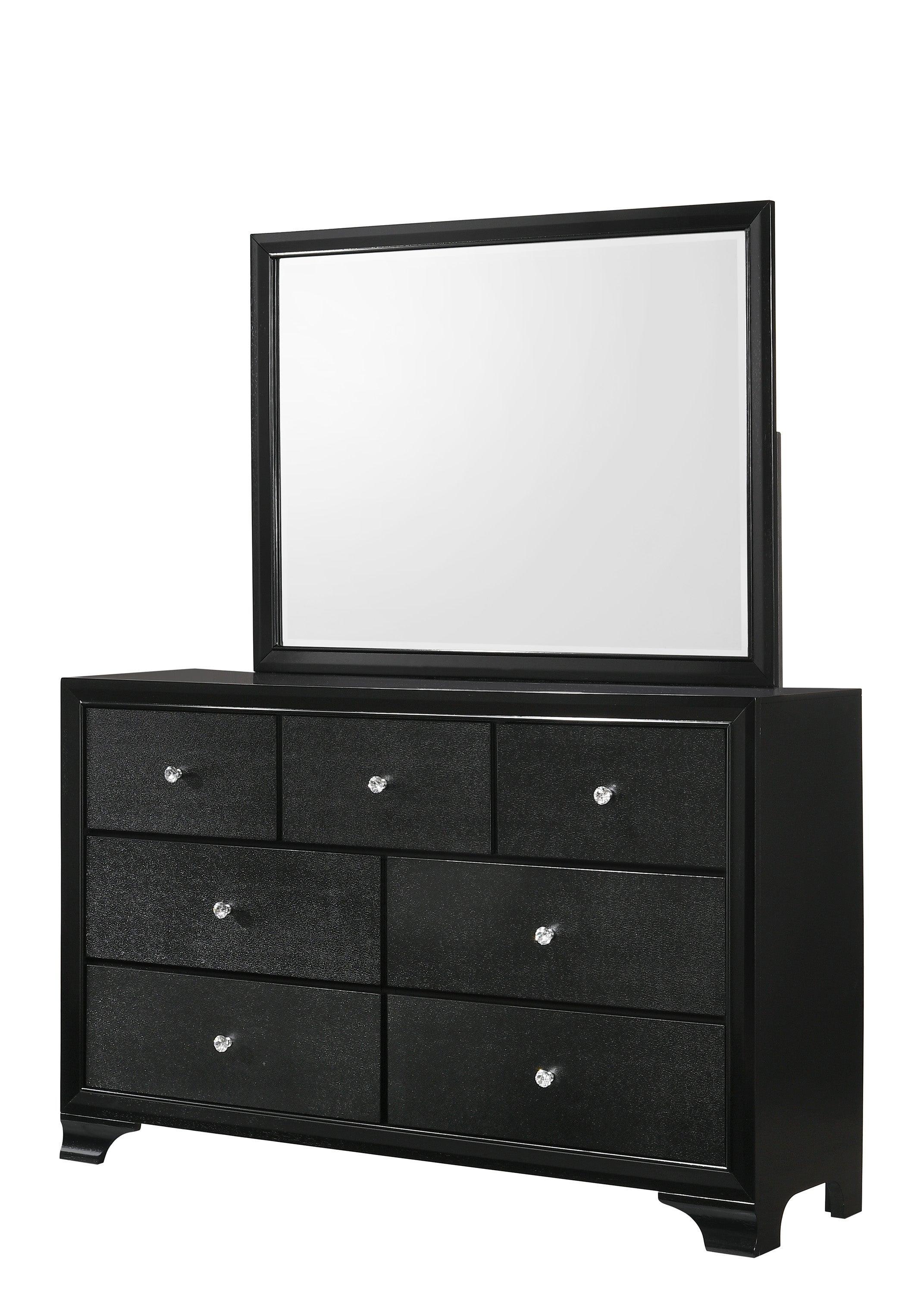 Micah Black LED Velvet Upholstered Tufted Panel Queen Bed - Image 3