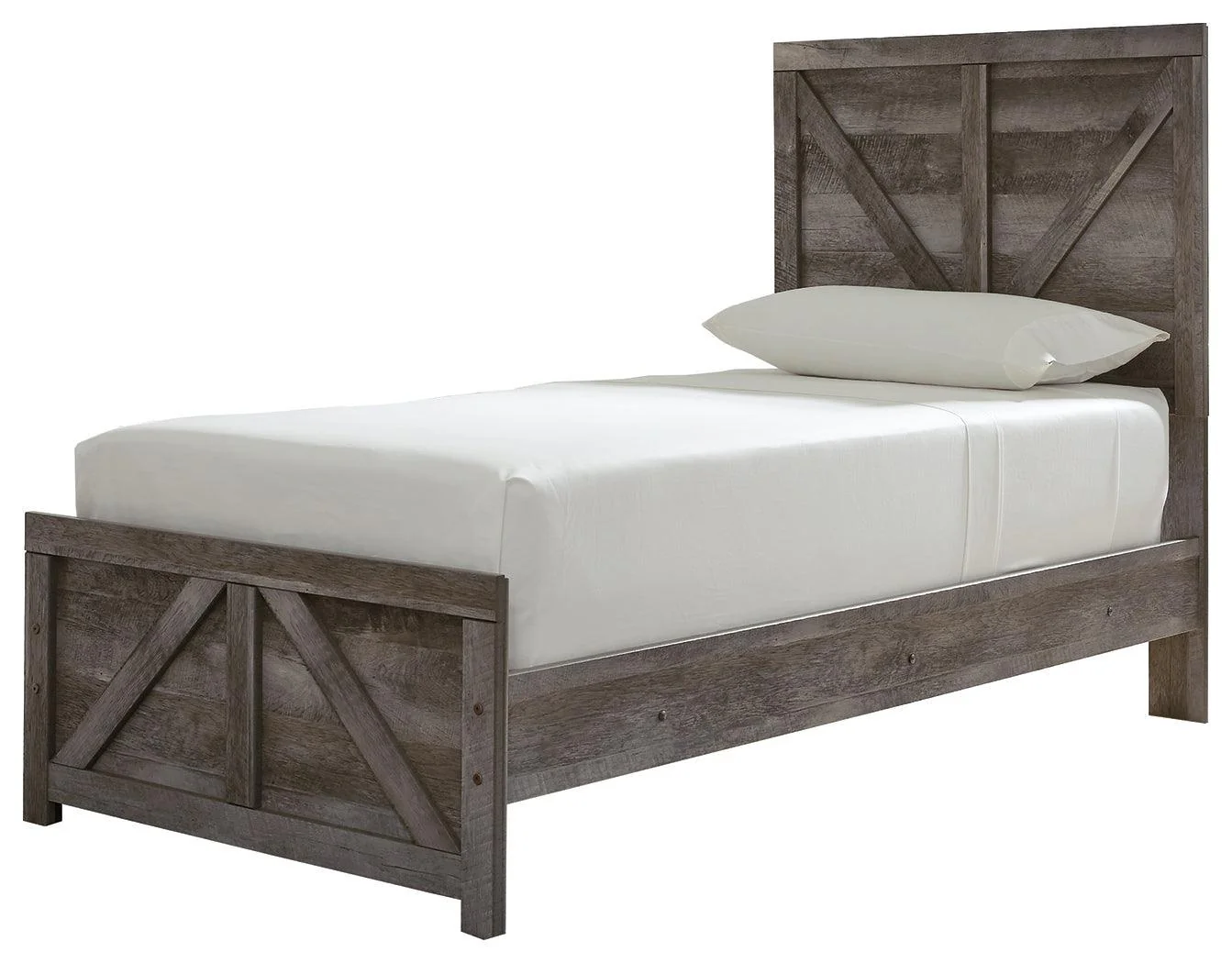 Wynnlow Gray Twin Crossbuck Panel Bed - Image 2