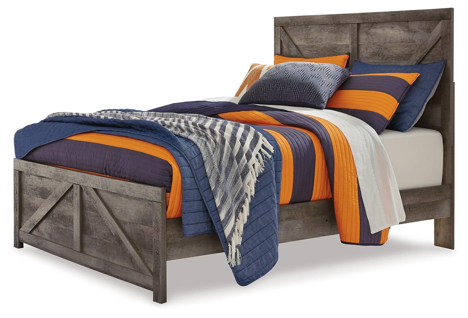 Wynnlow Gray Full Crossbuck Panel Bed - Image 3