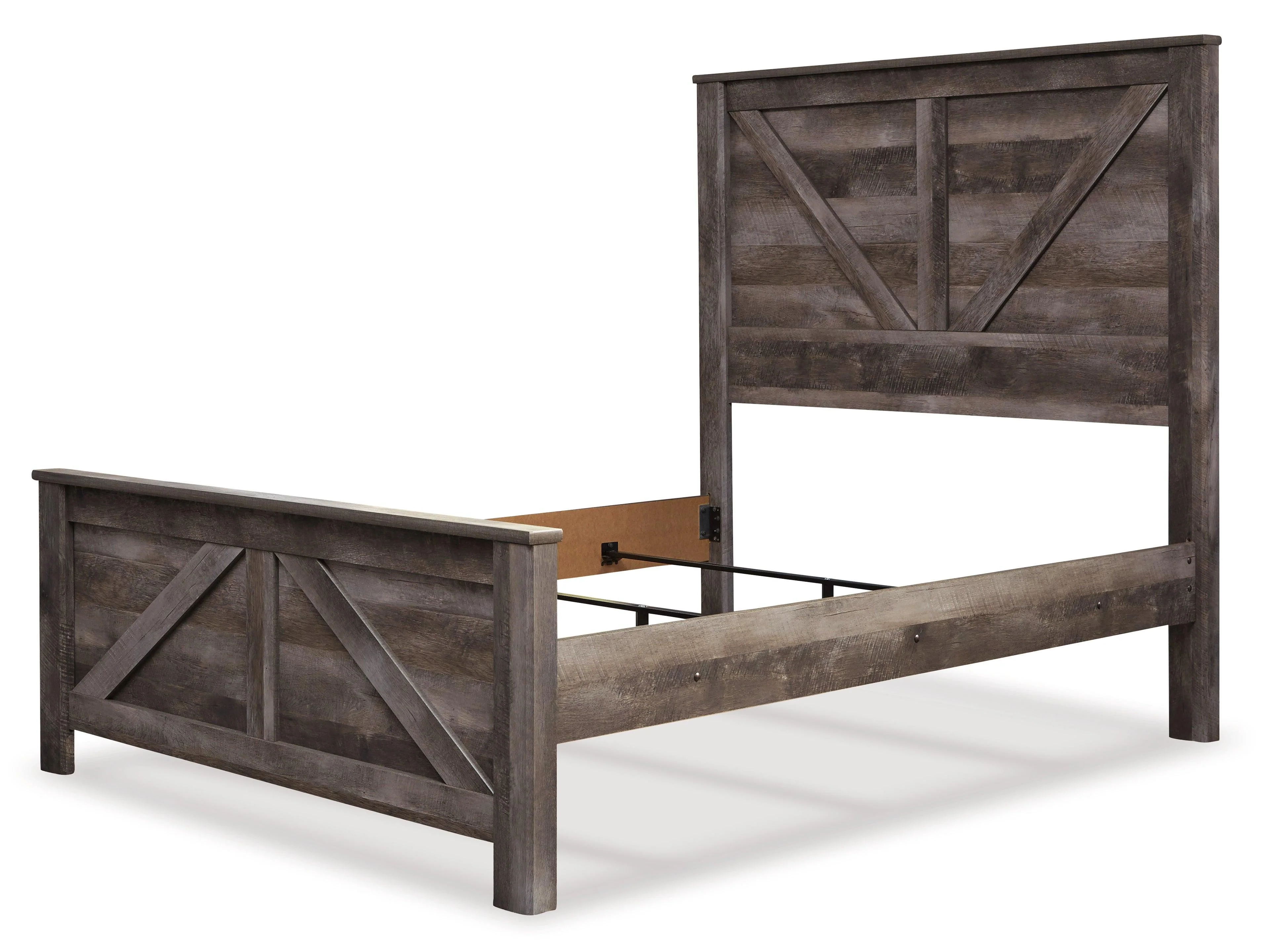 Wynnlow Gray Queen Crossbuck Panel Bed - Image 3