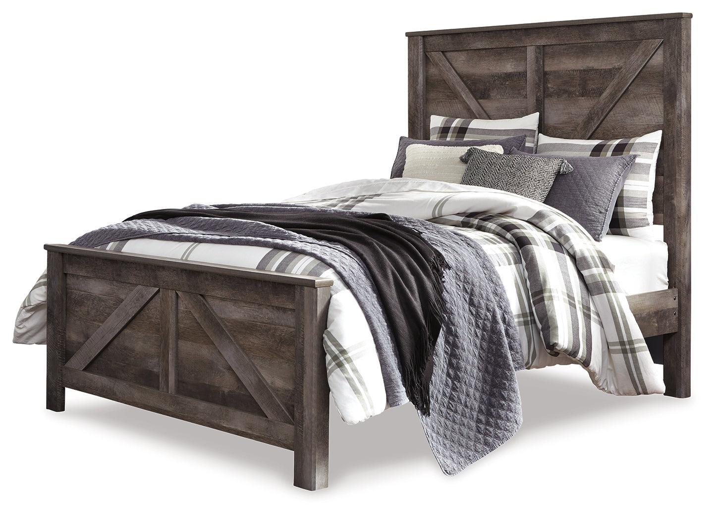 Wynnlow Gray Queen Crossbuck Panel Bed - Image 2