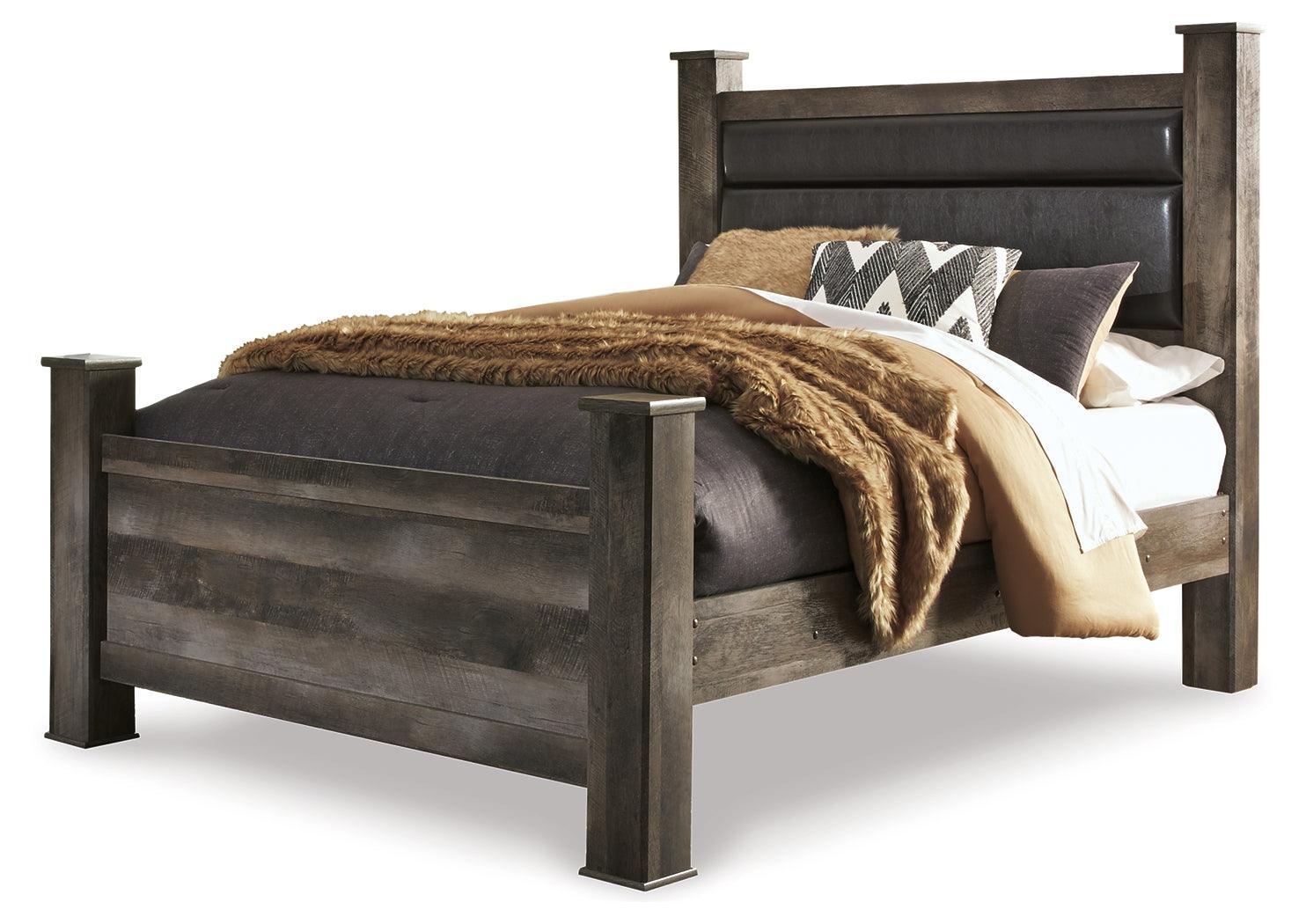 Wynnlow Gray Queen Upholstered Poster Bed - Image 2