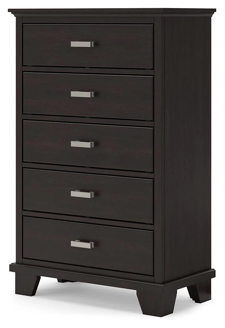 Covetown Dark Brown Chest Of Drawers - Image 3