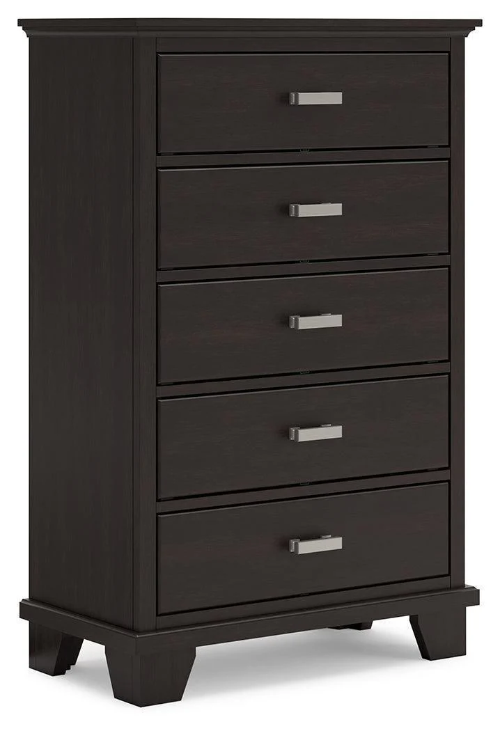 Covetown Dark Brown Chest Of Drawers - Image 2