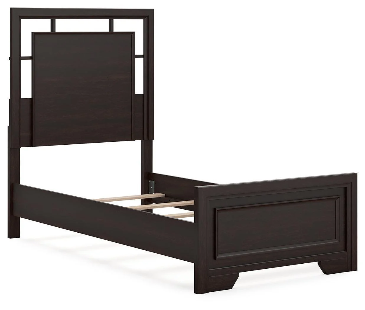 Covetown Dark Brown Twin Panel Bed - Image 3