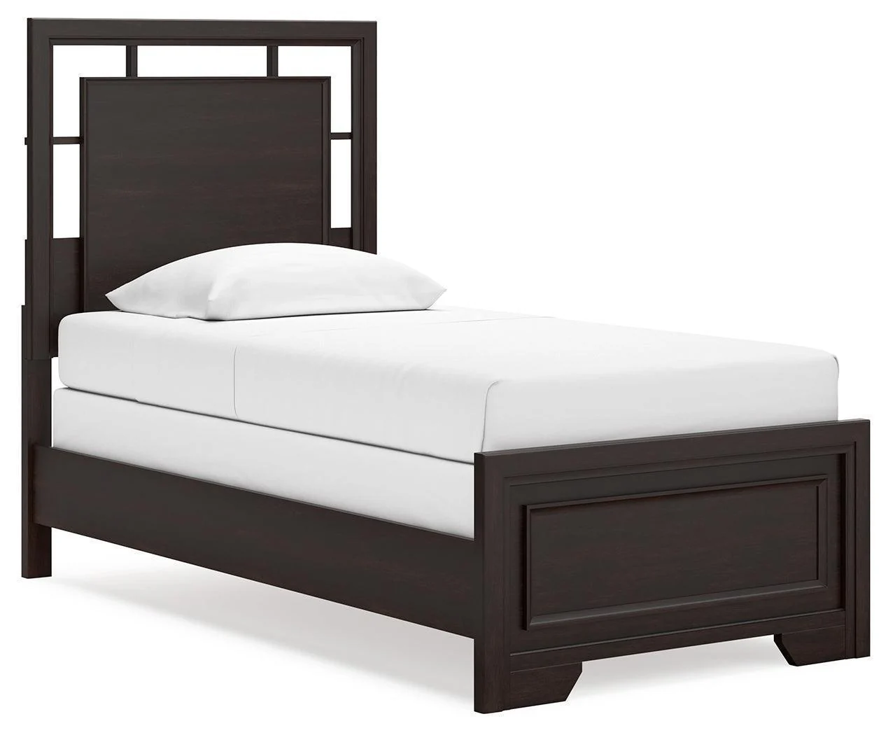 Covetown Dark Brown Twin Panel Bed - Image 2