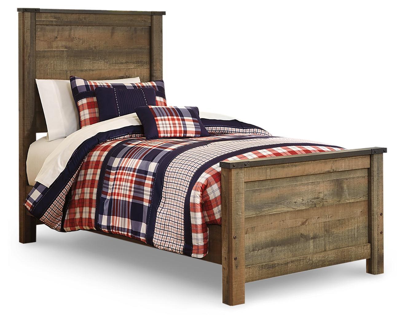 Trinell Brown Twin Panel Bed - Image 2