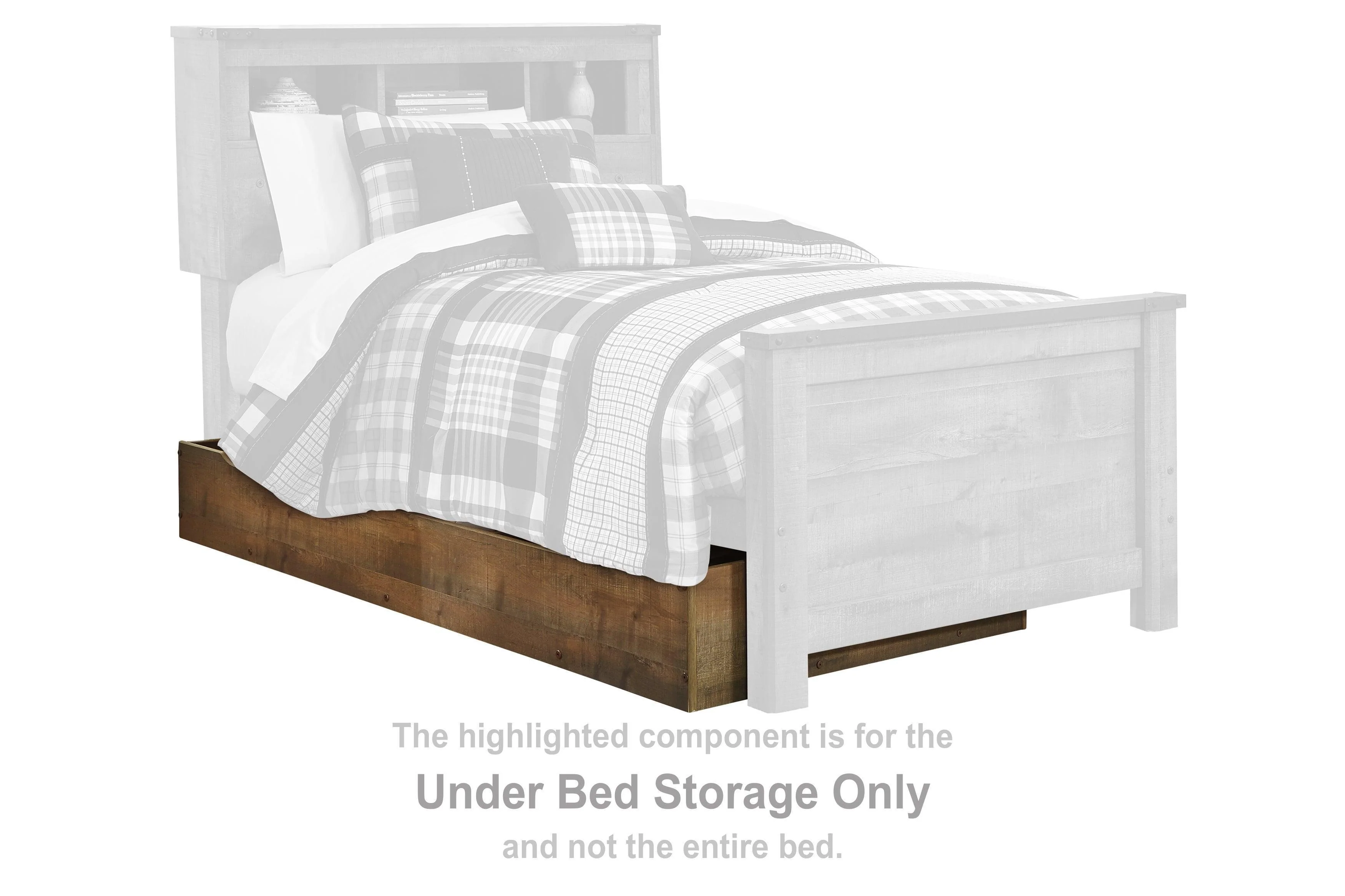 Trinell Brown Full Bookcase Bed with Storage - Image 2