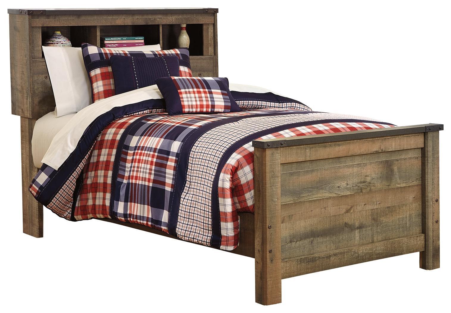 Trinell Brown Twin Bookcase Bed - Image 2
