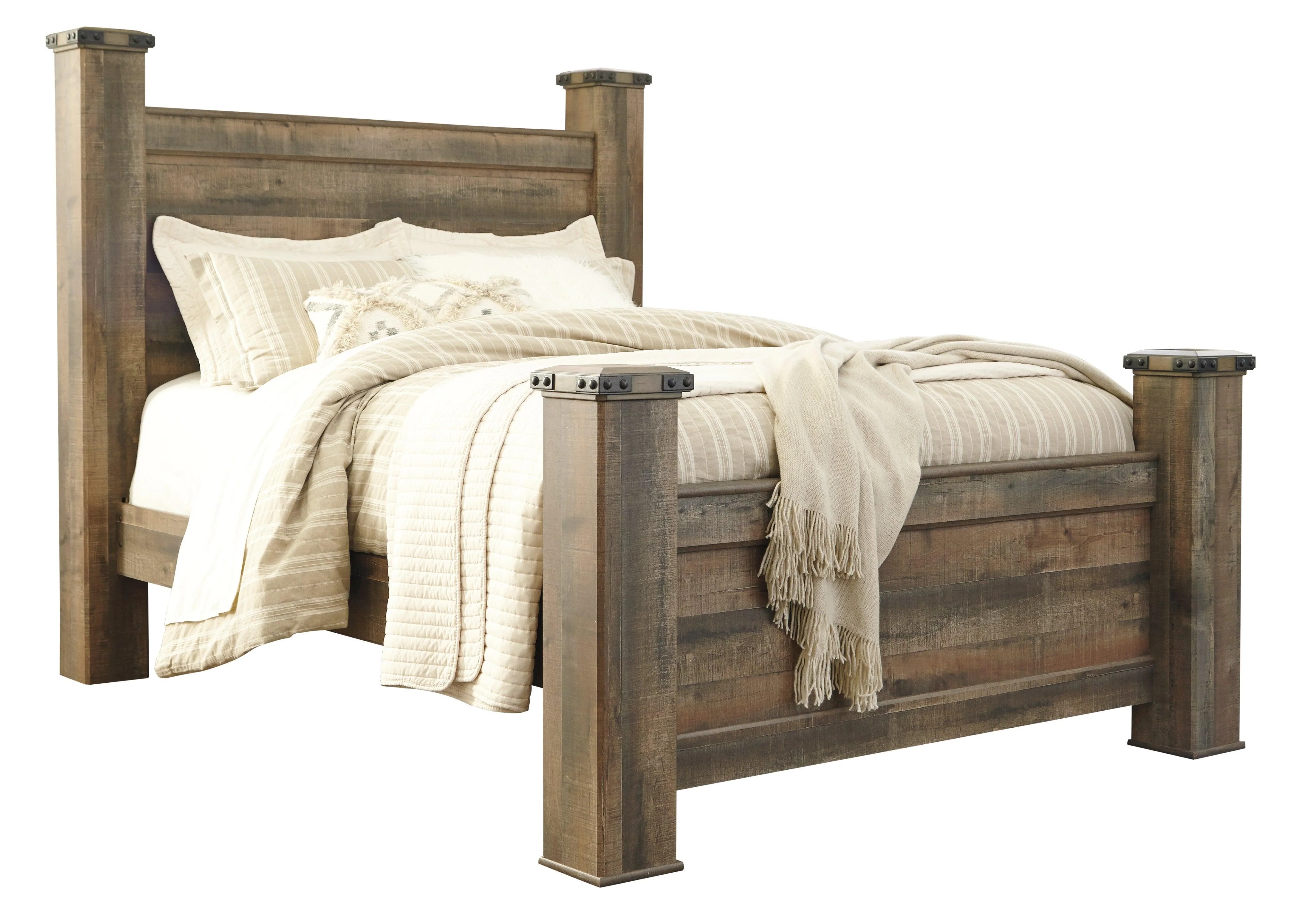 Trinell Brown Queen Poster Bed - Image 2