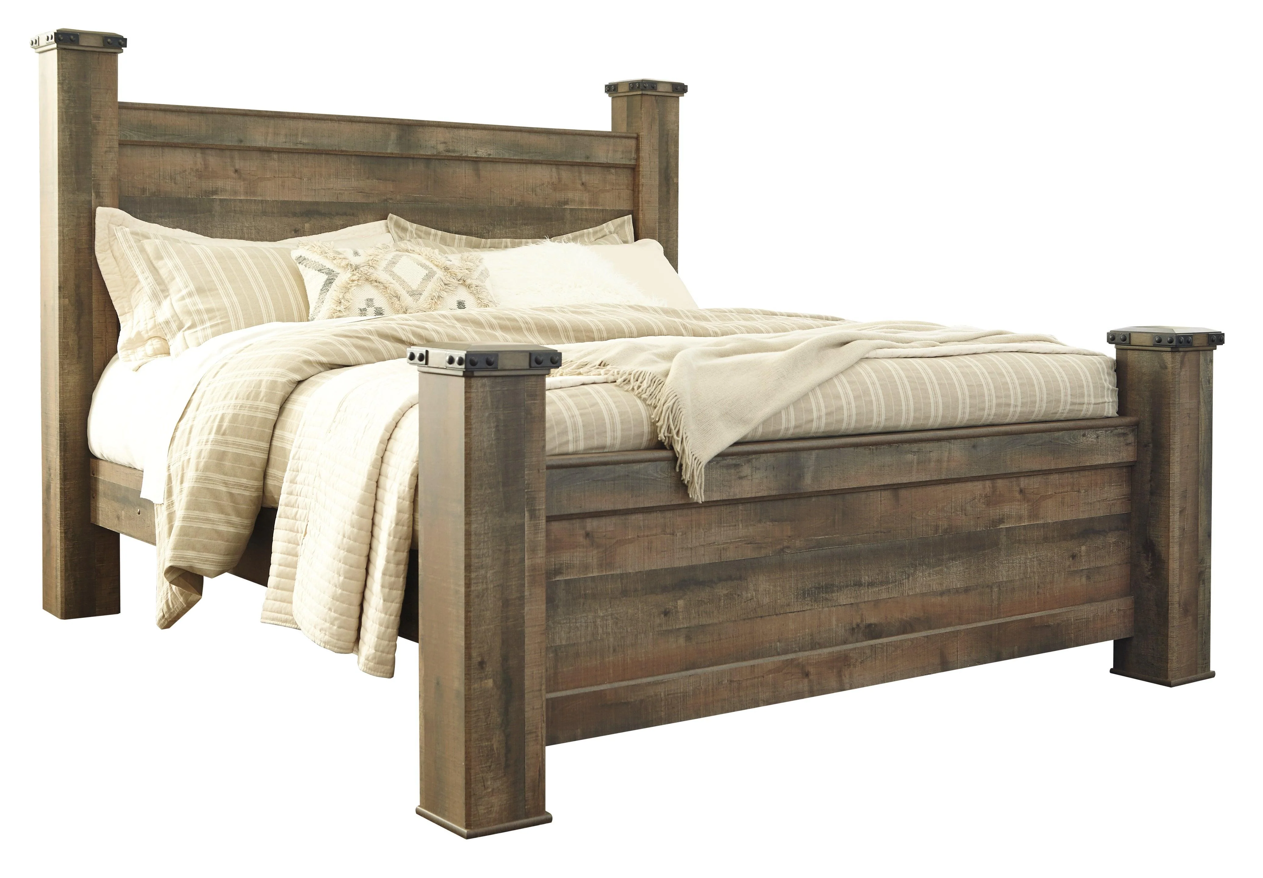 Trinell Brown King Poster Bed - Image 2