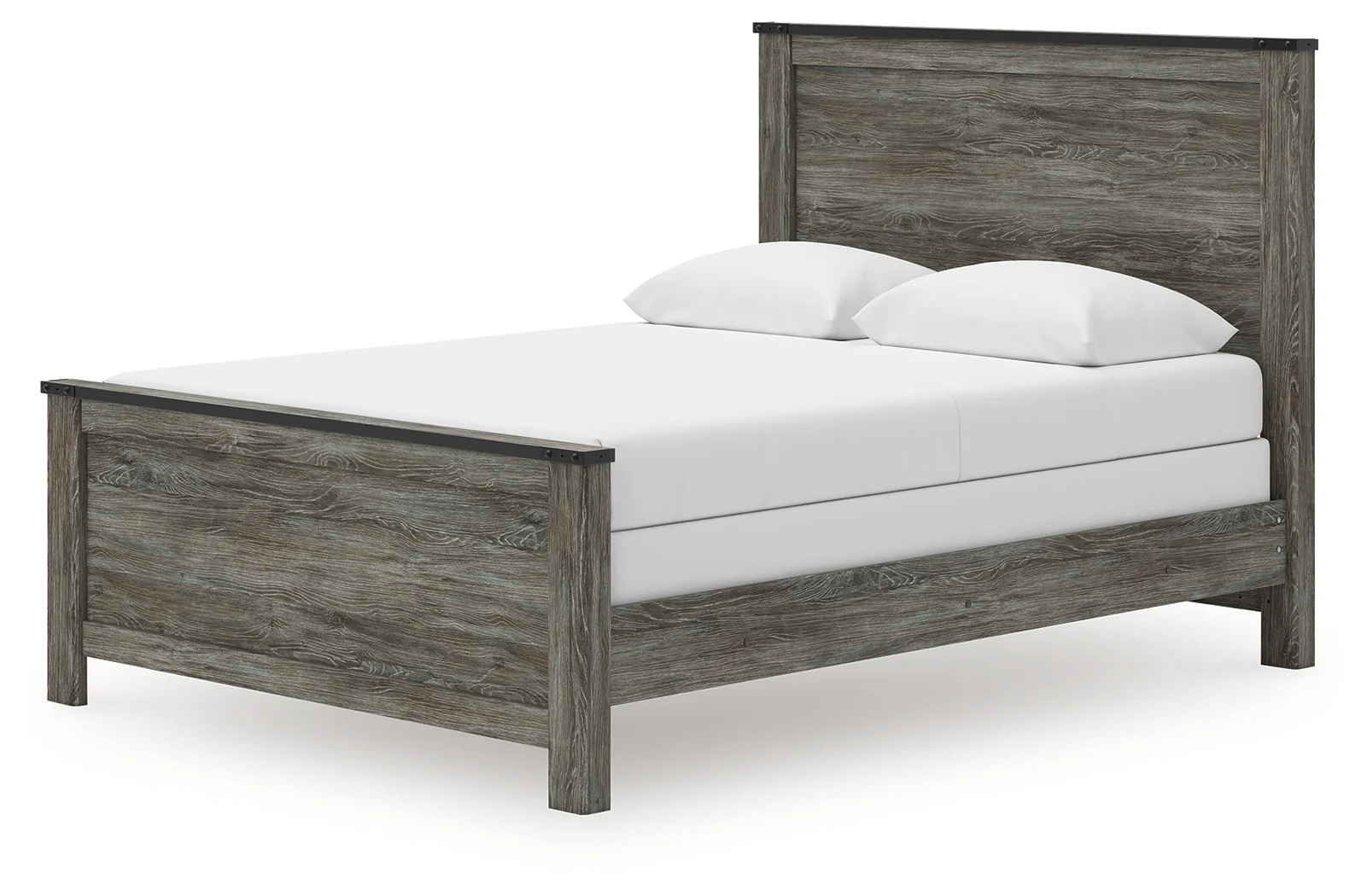 Frandern Black/Gray Queen Panel Bed - Image 1