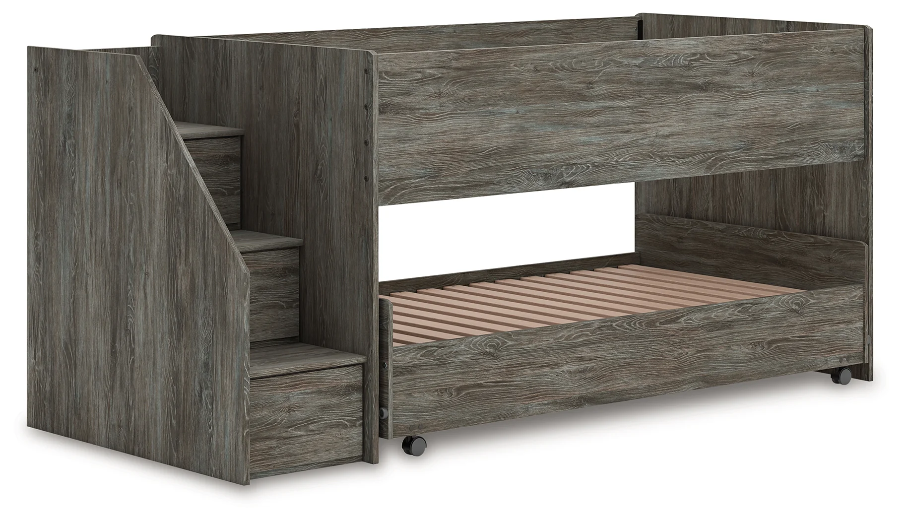 Frandern Gray Twin over Twin Loft Bed - Image 2