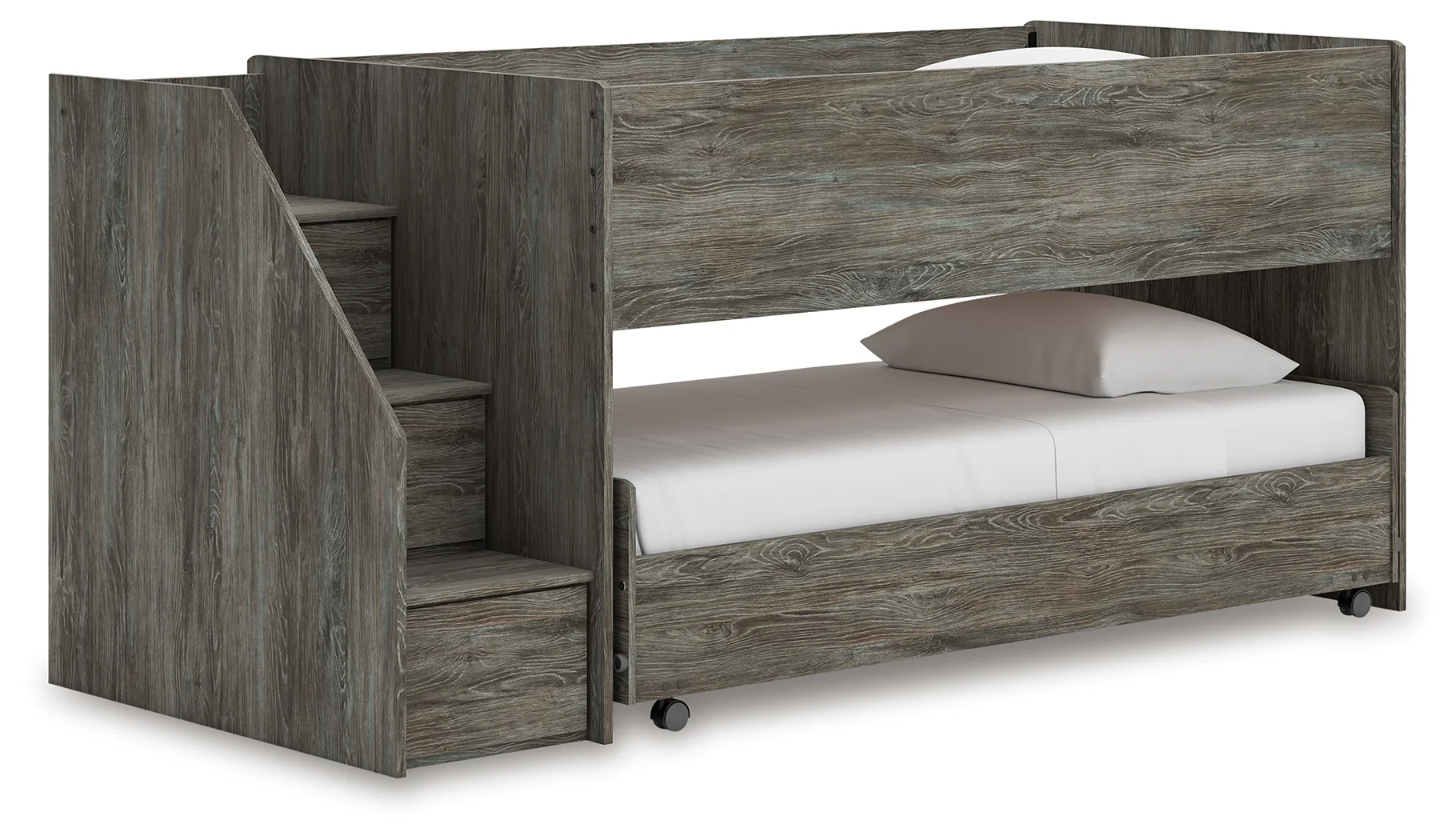Frandern Gray Twin over Twin Loft Bed