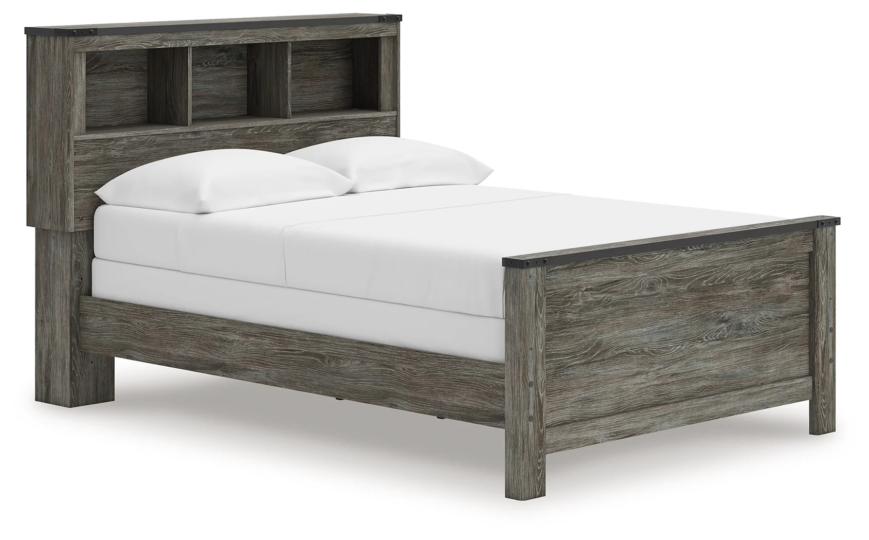 Frandern Gray Full Bookcase Panel Bed - Image 1