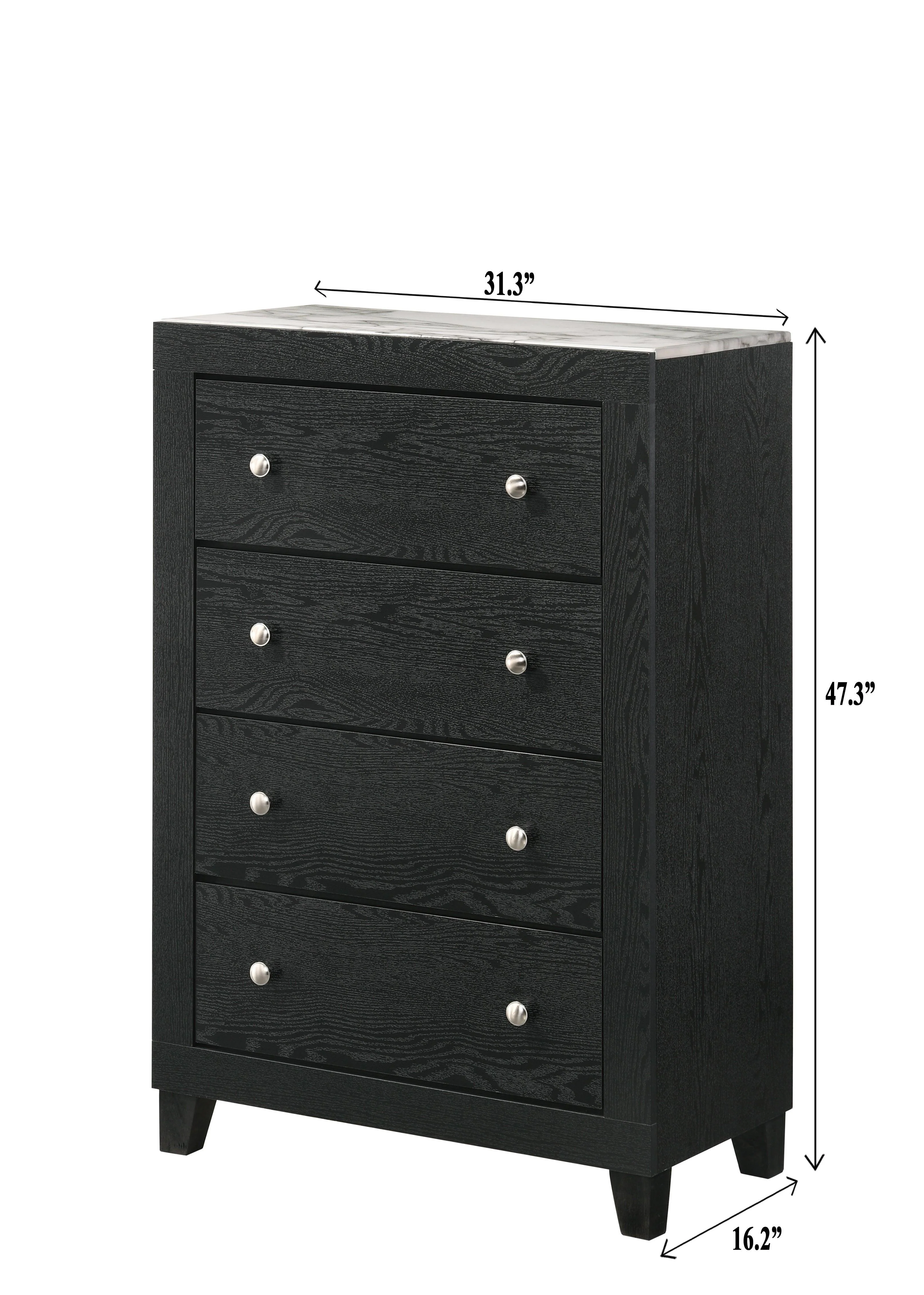 Cadence Chest Black 4 Drawers - Image 2