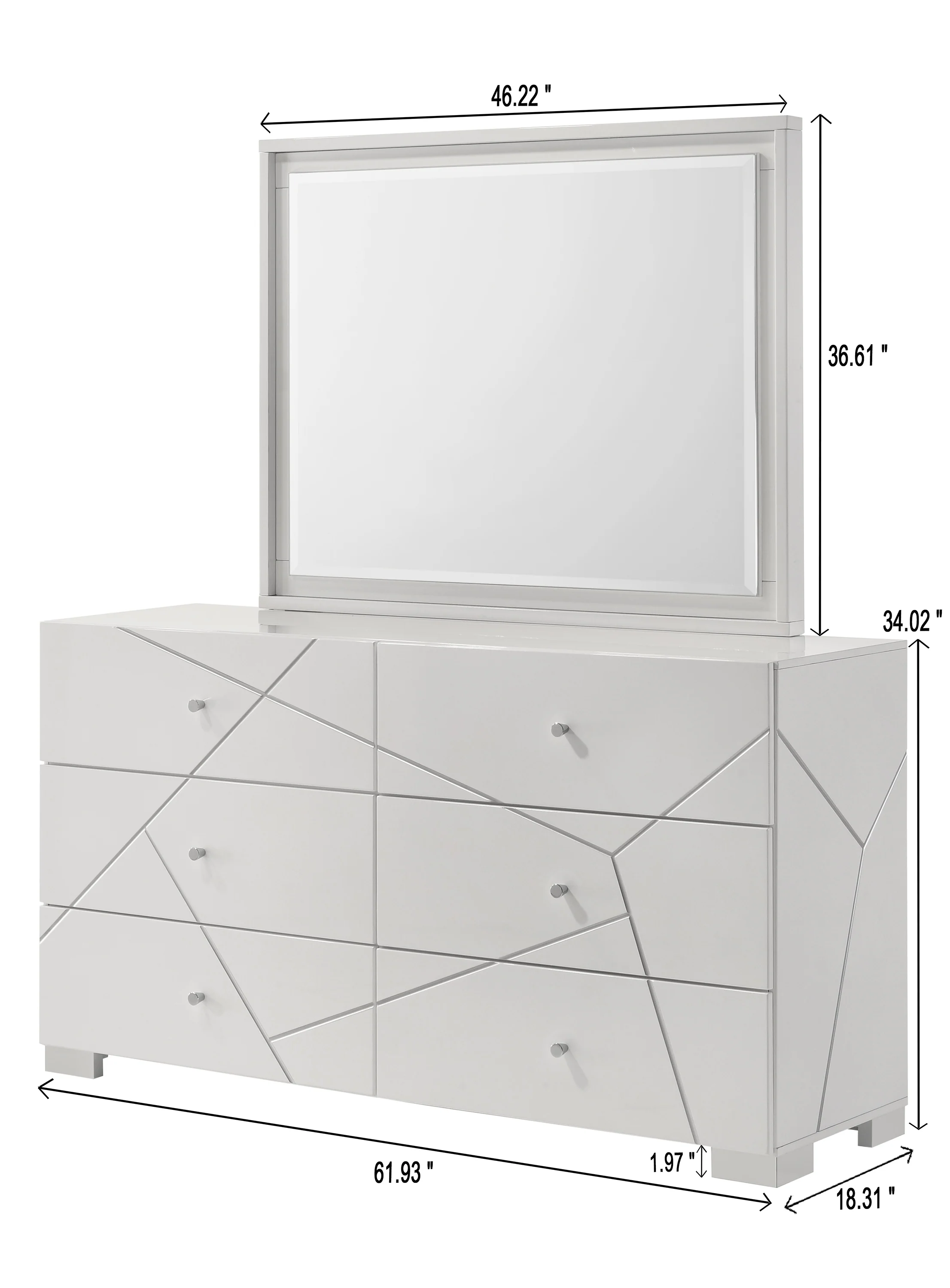 Ayla White Dresser - Image 2