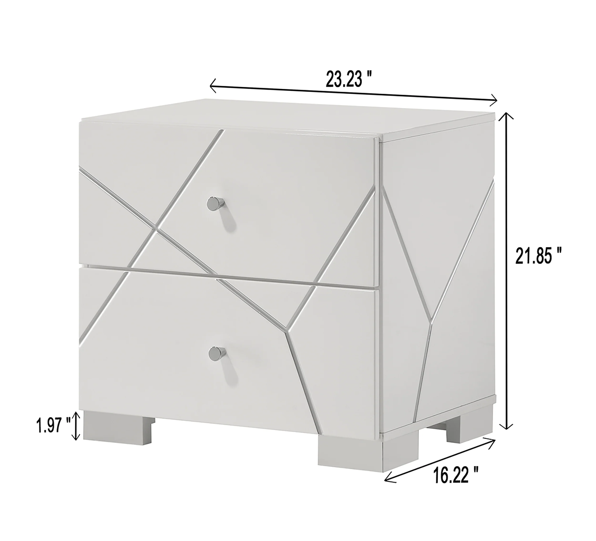 Ayla White Nightstand - Image 3