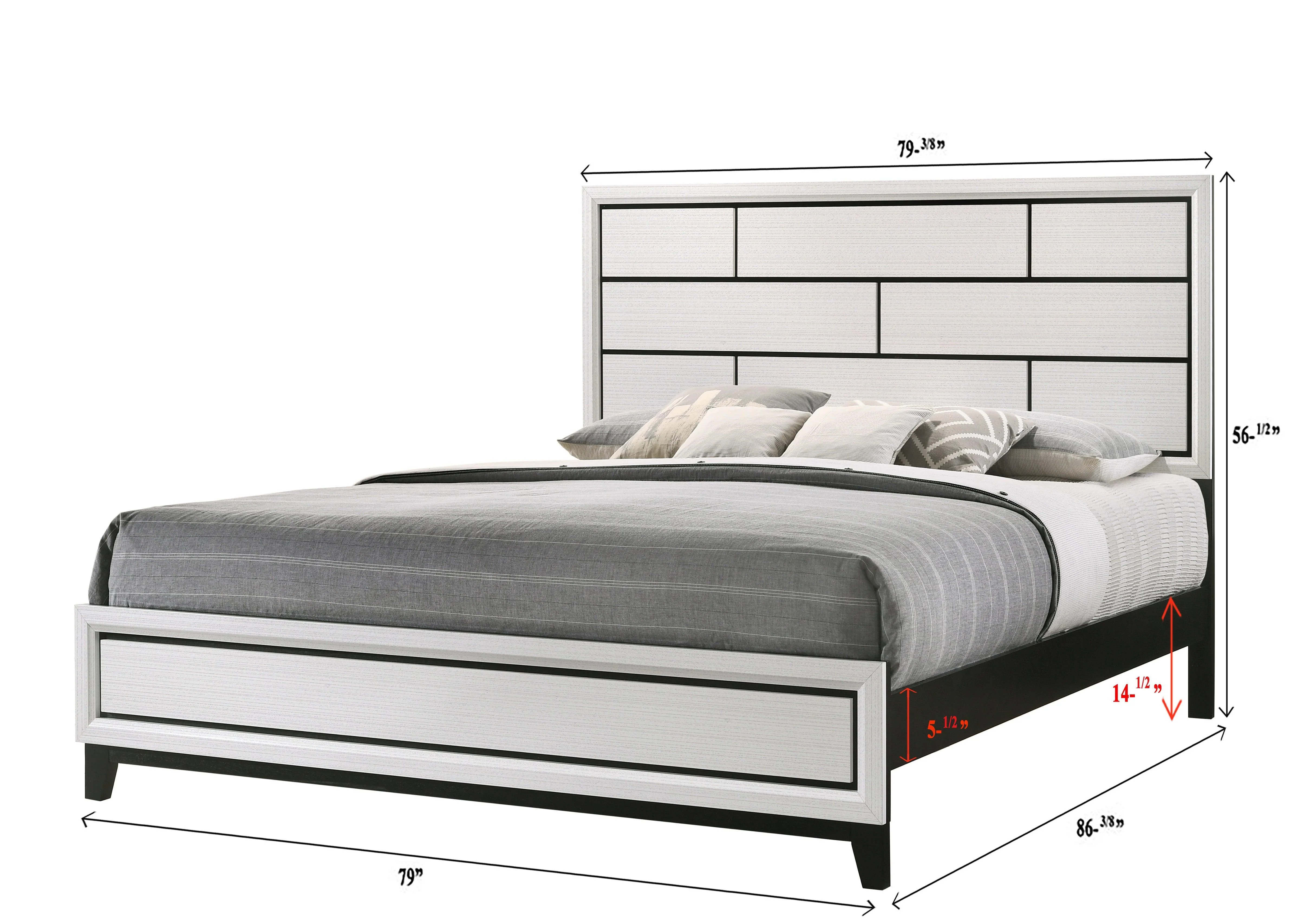 Akerson Chalk Panel Bedroom Set - Image 3