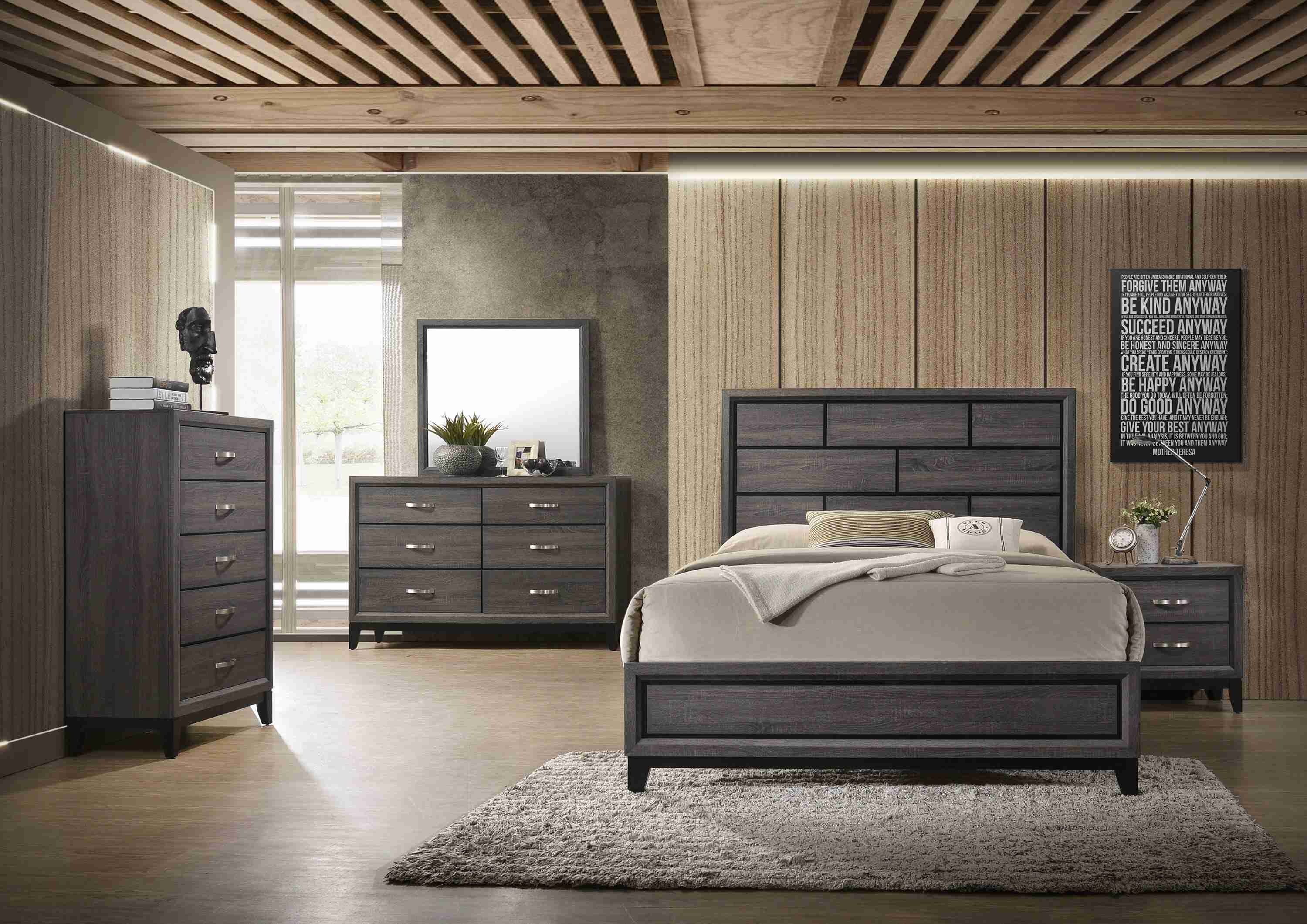 Akerson Gray Panel Queen Bed - Image 2