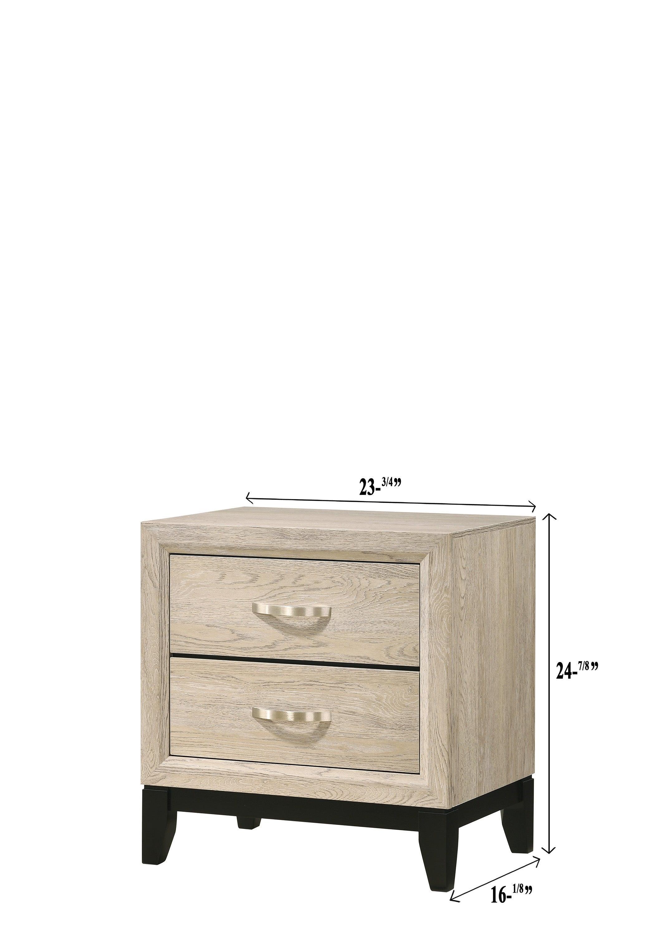 Akerson Nightstand Curved 2 Drawers - Image 2
