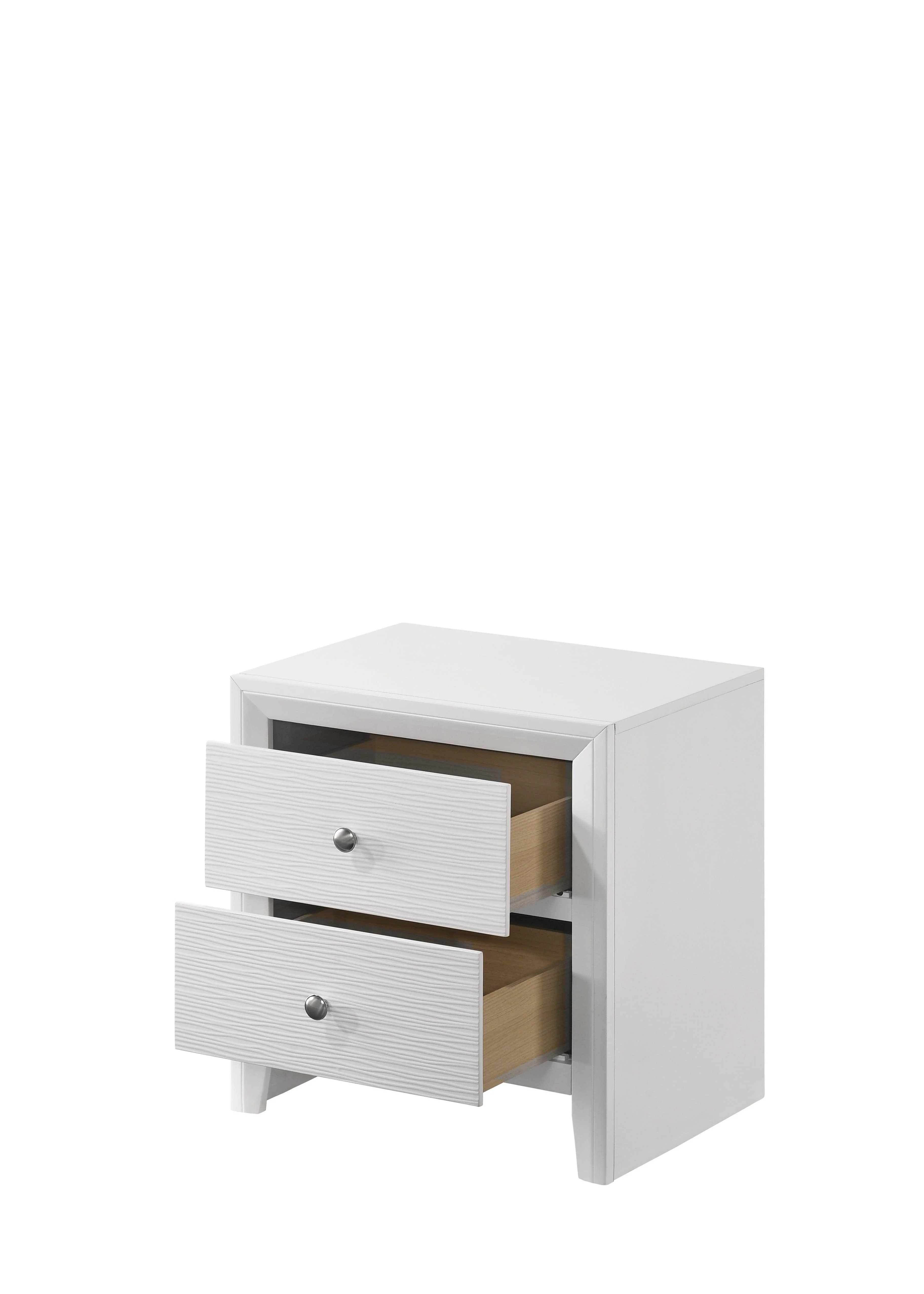 Evan Nightstand White 2 Drawers - Image 2