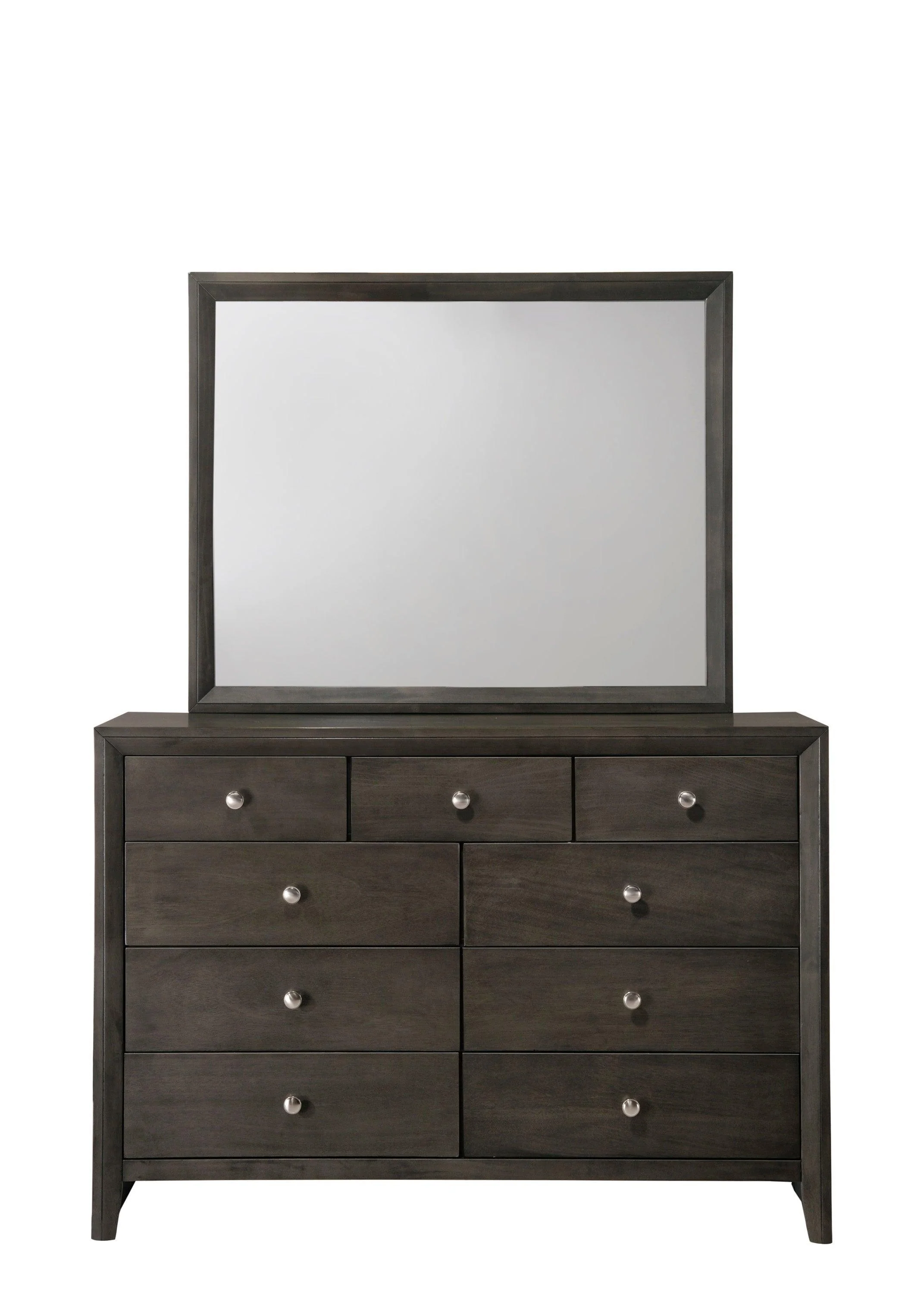 Evan Gray Upholstered Panel Full Bed - Image 3