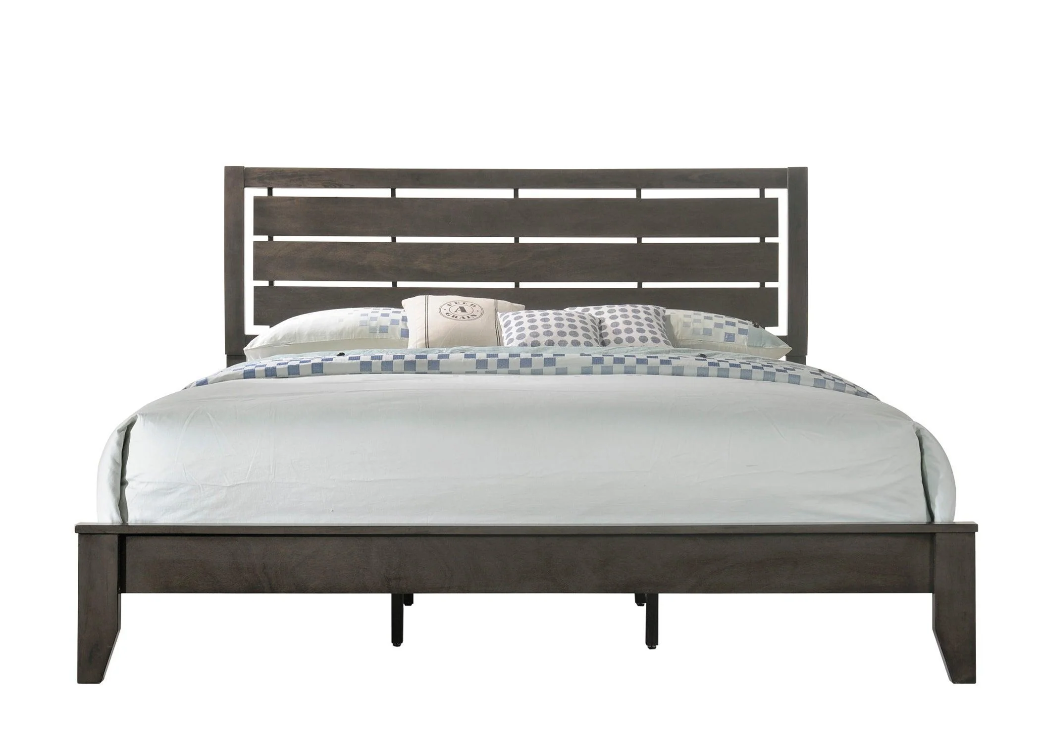 Evan Gray Upholstered Panel Bedroom Set - Image 2